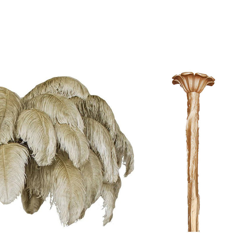 Colorful Ostrich Feather Chandelier - Cueteks