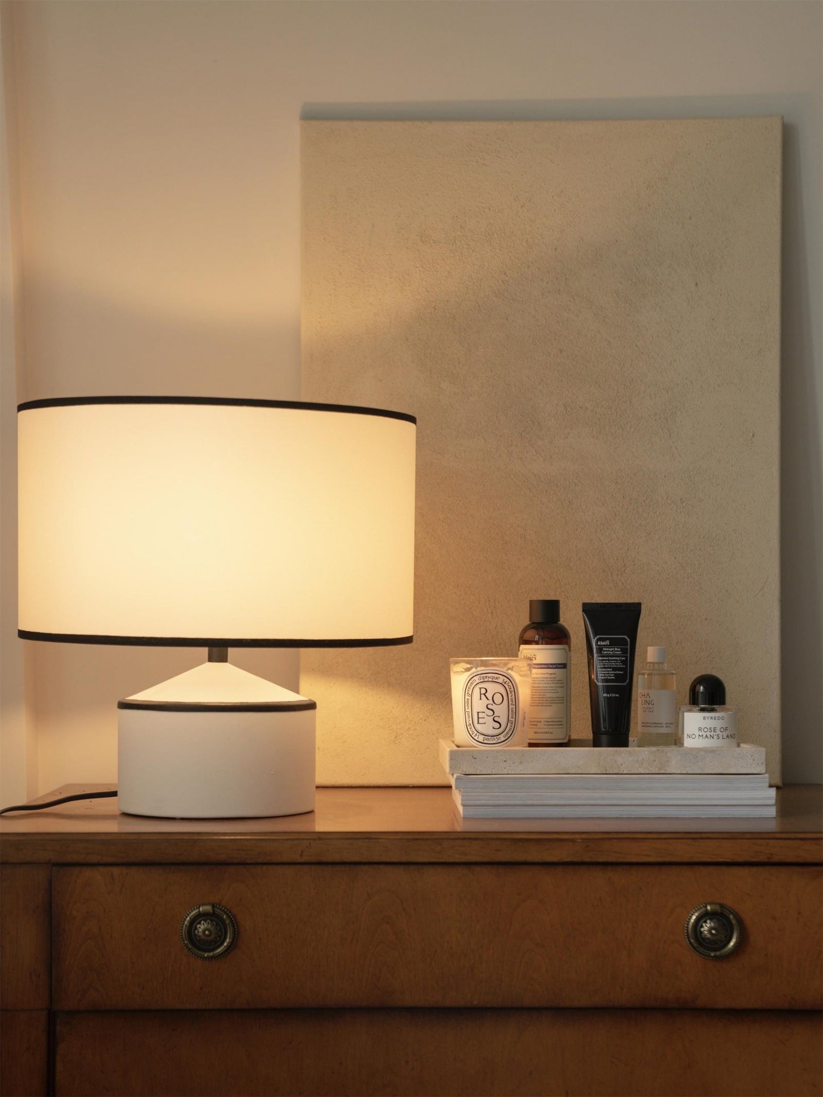 Cyls Minimalist Drum Shade Table Lamp - Cueteks