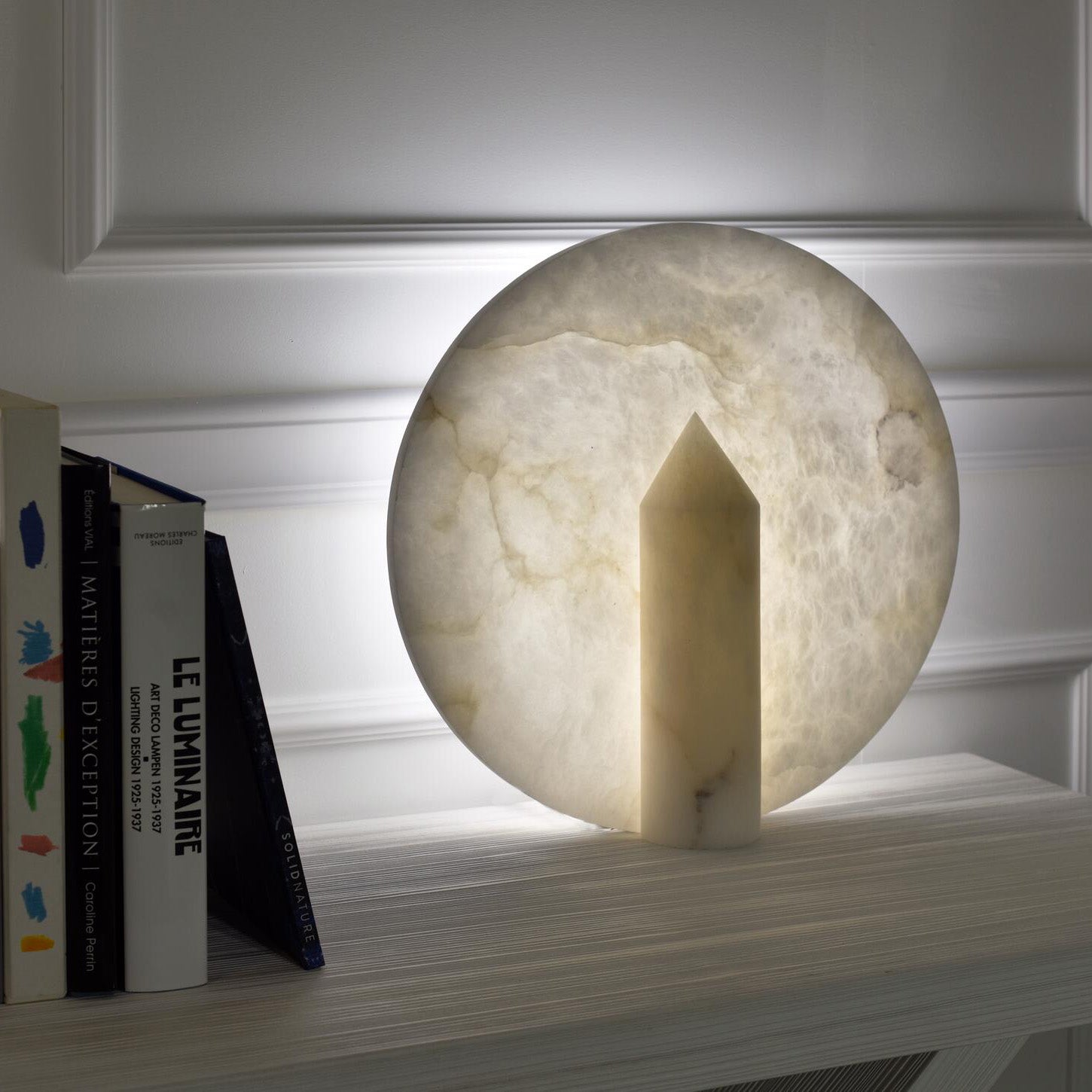 Geometric Alabaster Table Lamp - Cueteks