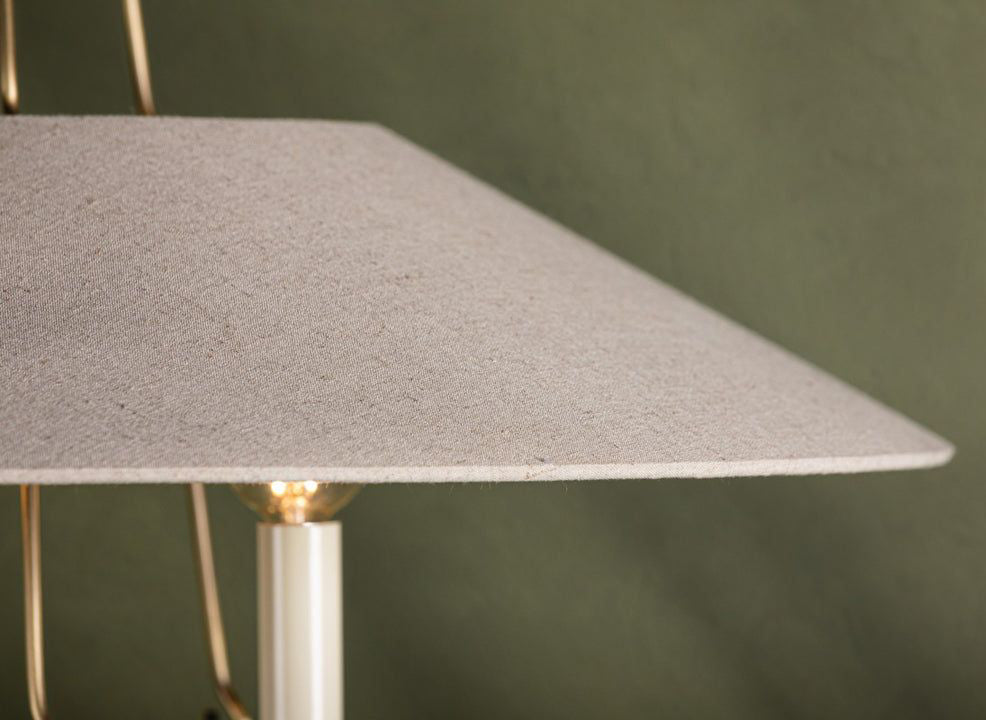 Close-up of the Troy Archive fabric shade edge