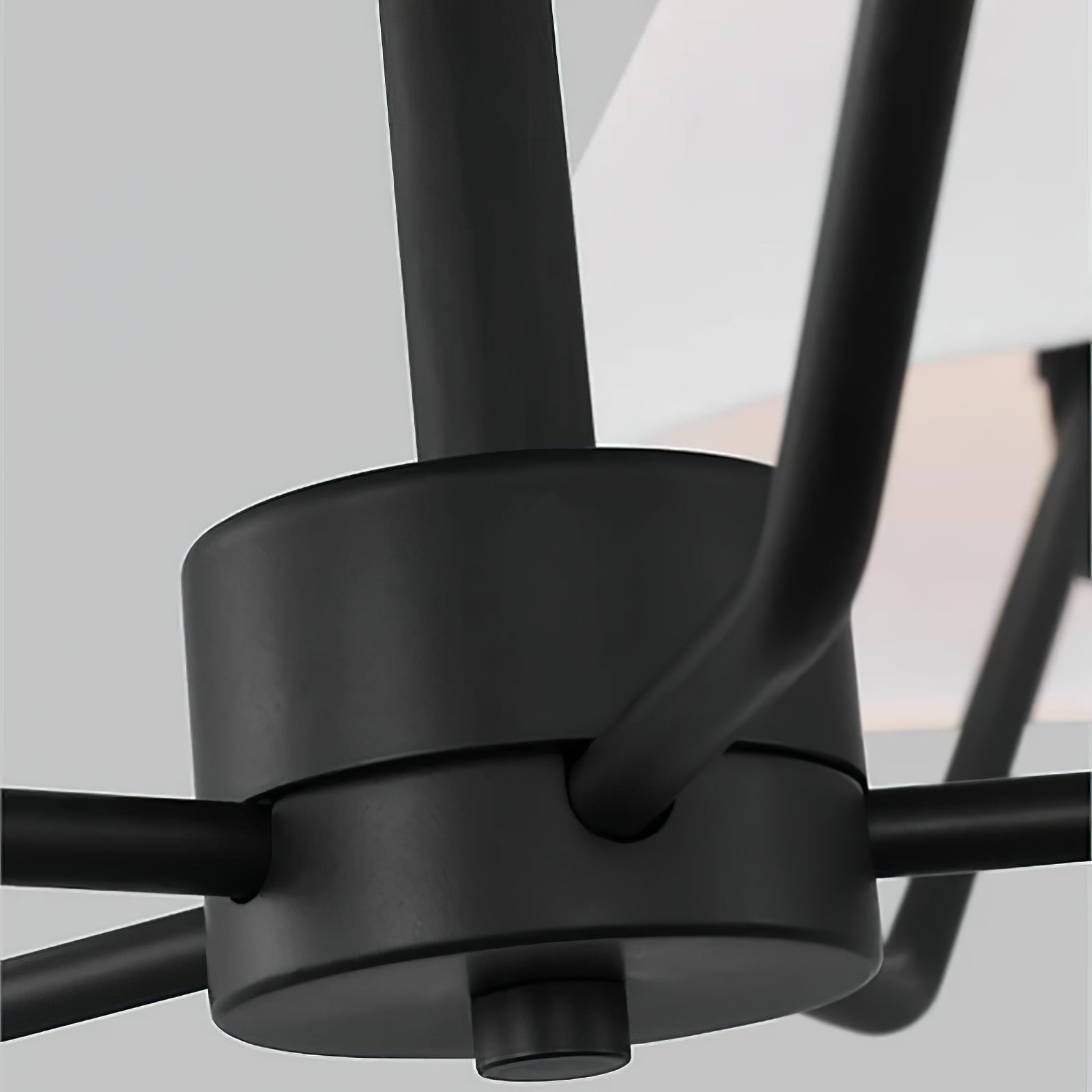 Minimalist Black Fabric Shade Chandelier - Cueteks