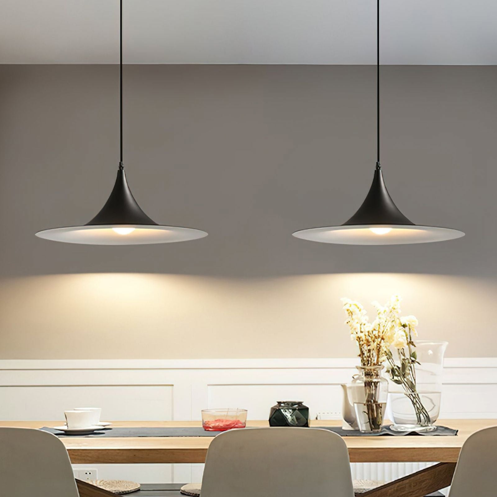 Modern trumpet metal Pendant Lamp - Cueteks