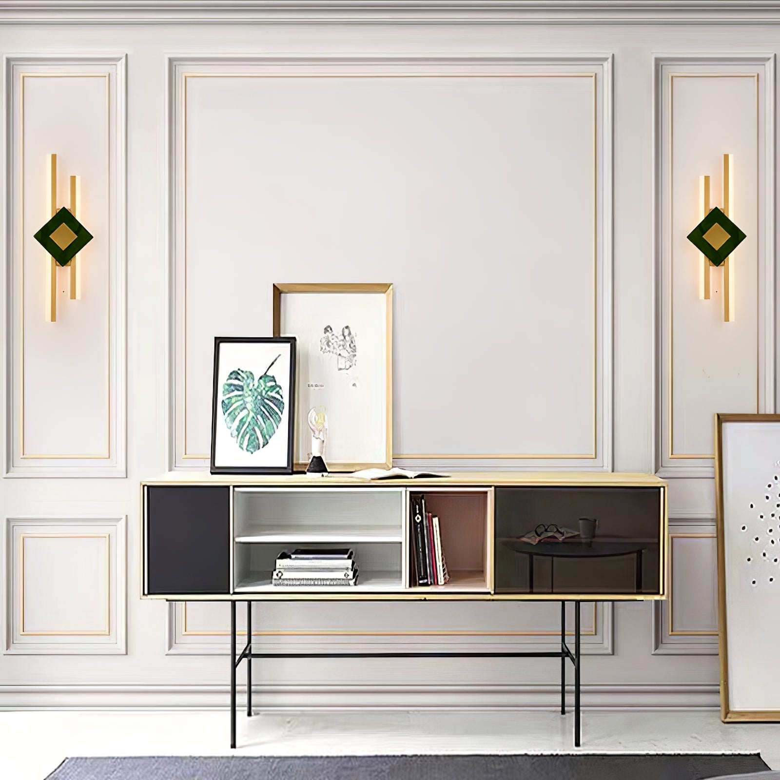 Green Marble Square LED Wall Light - Cueteks