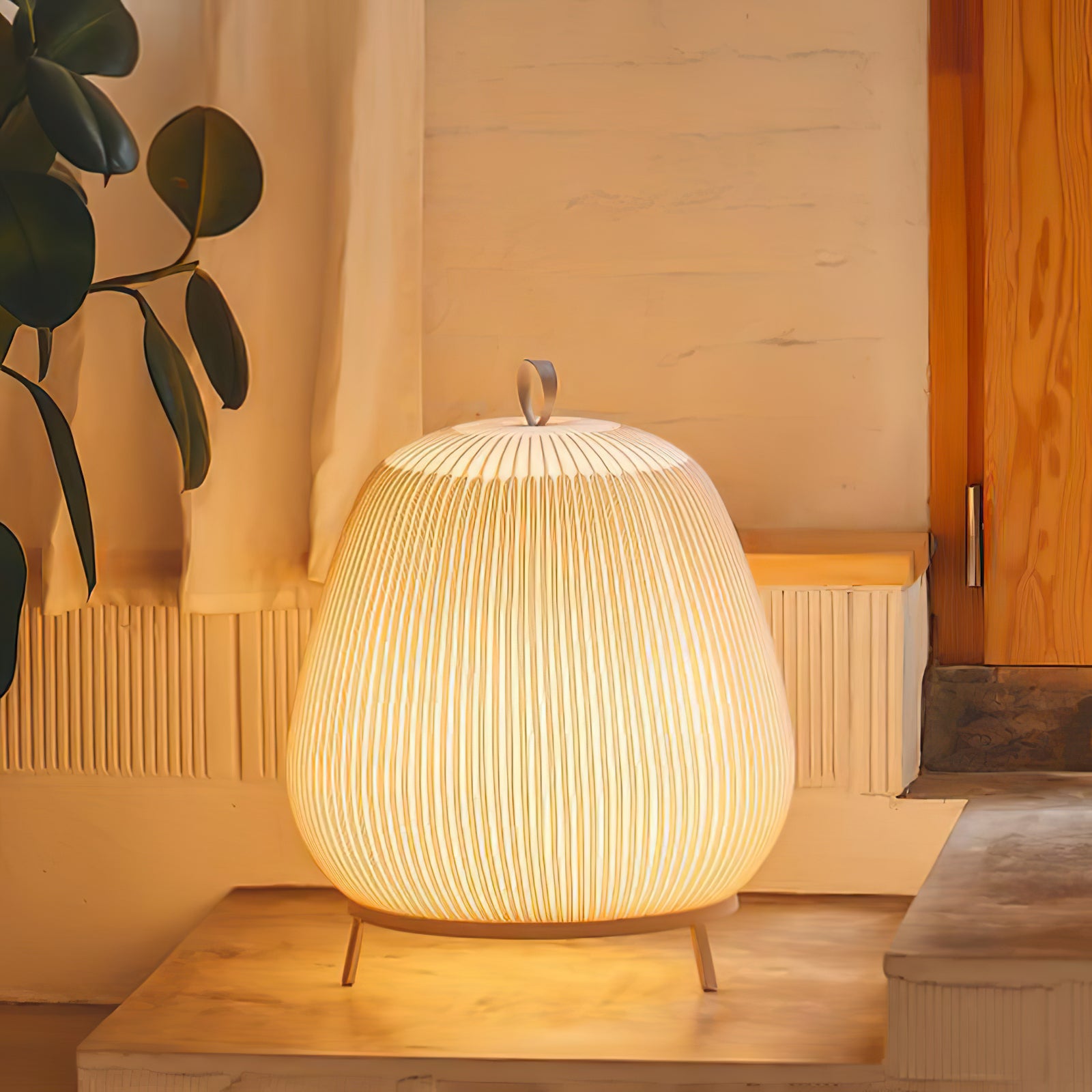 Textured Dome  Lantern Knit Table Lamp - Cueteks