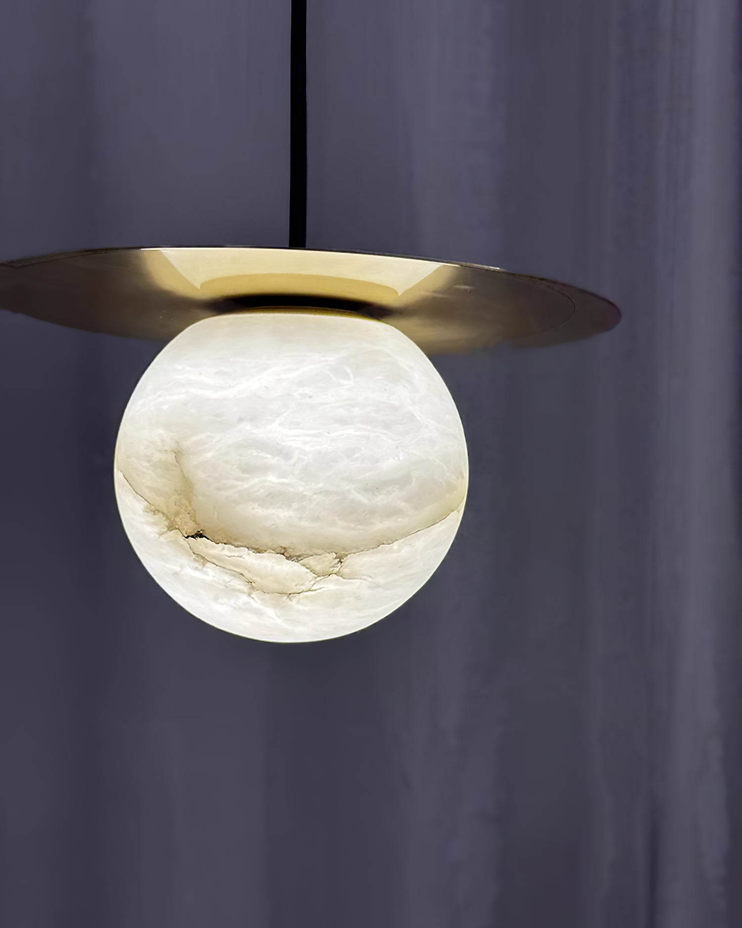 Disc Alabaster Pendant Light - Cueteks