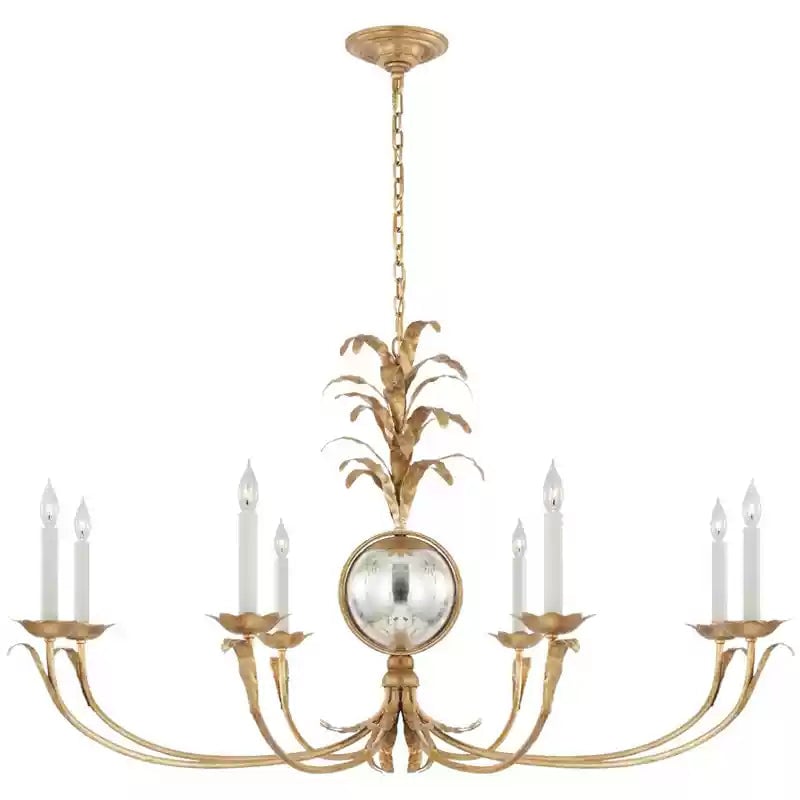 vintage gold leaf Gramercy chandelier - Cueteks