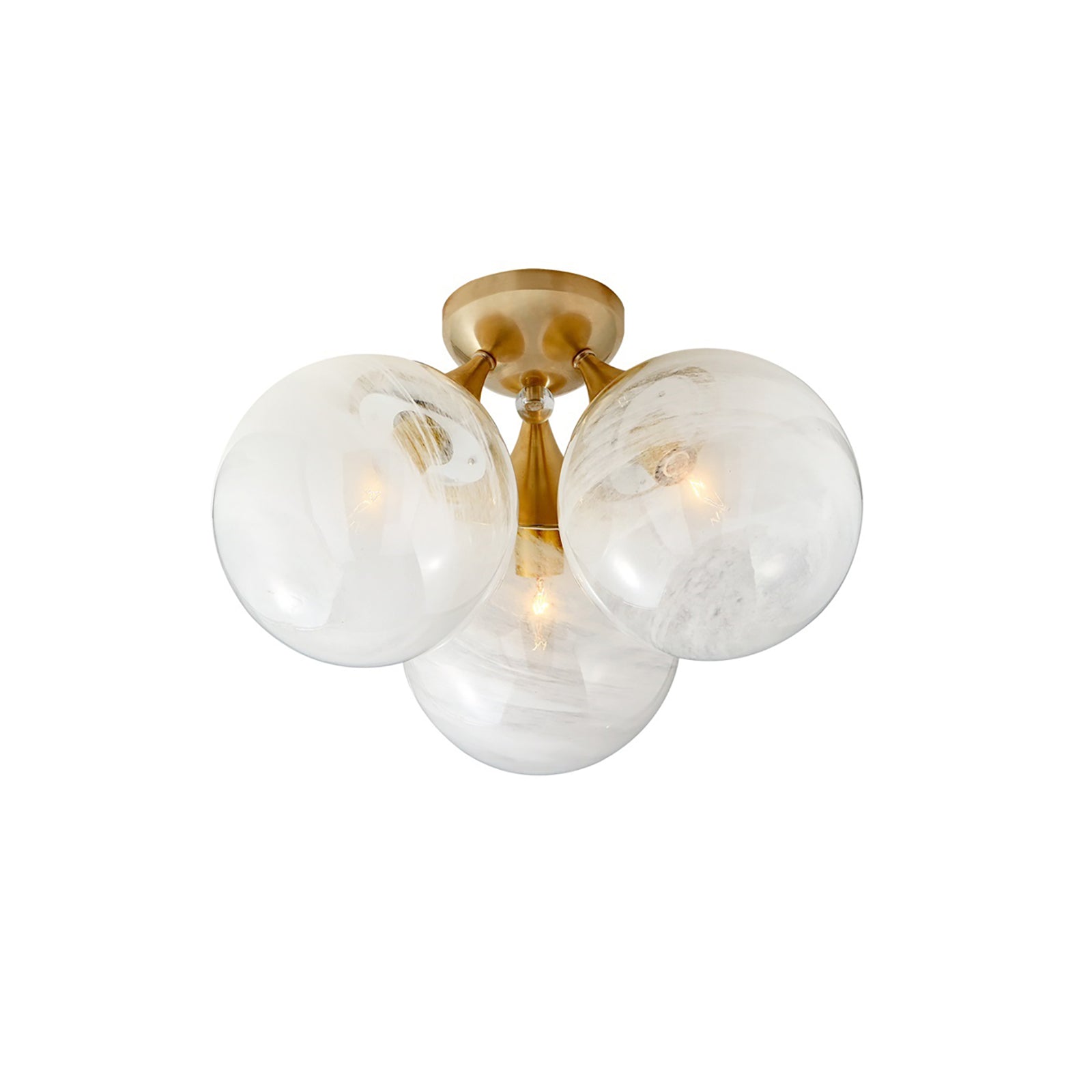 Cristol Large Triple Cloud Glass Ceiling light - Cueteks