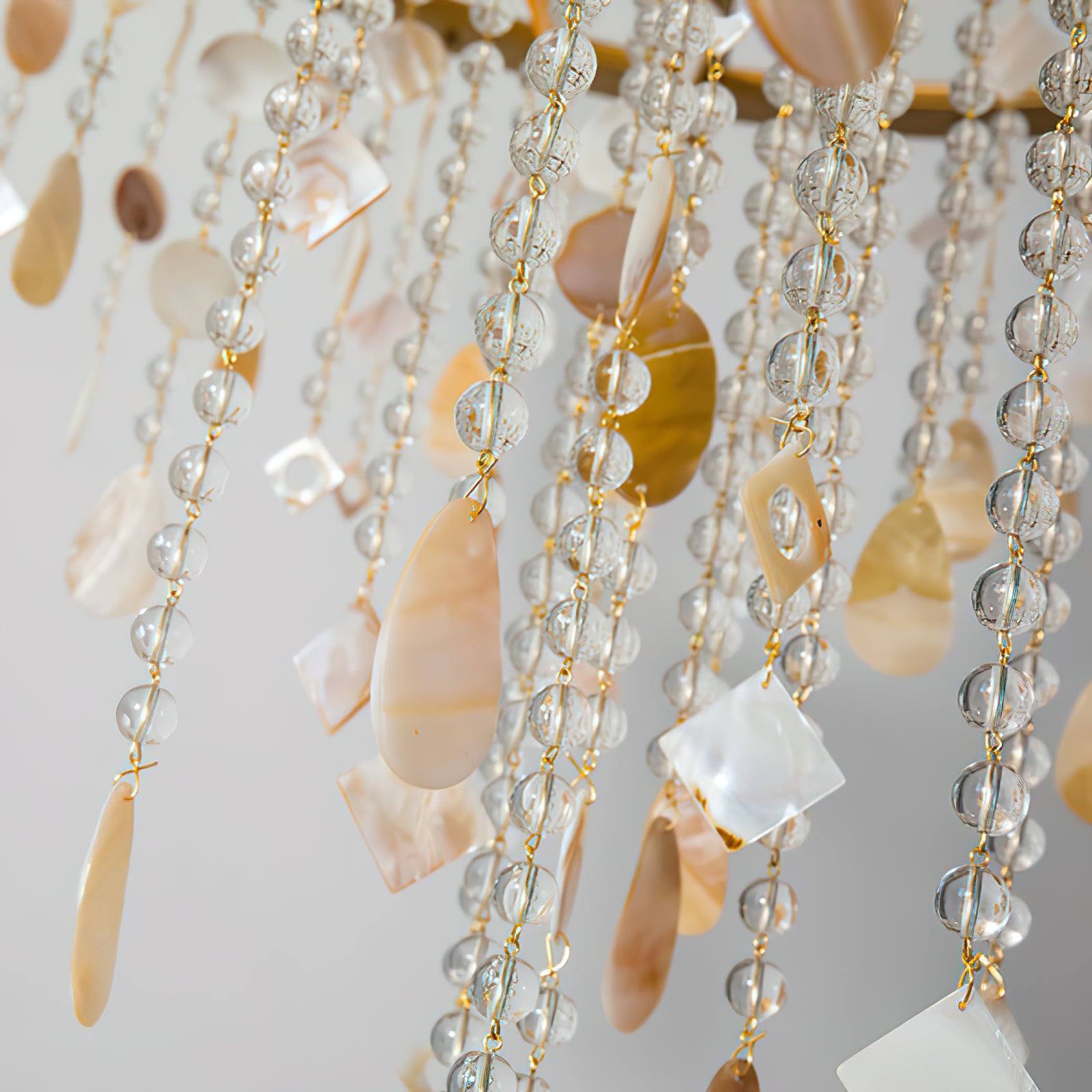 Tatum Lux American Shell Crystal Chandelier - Cueteks