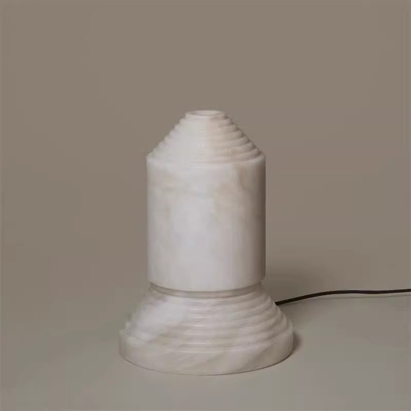 Alabaster Pyramid Table Light - Cueteks