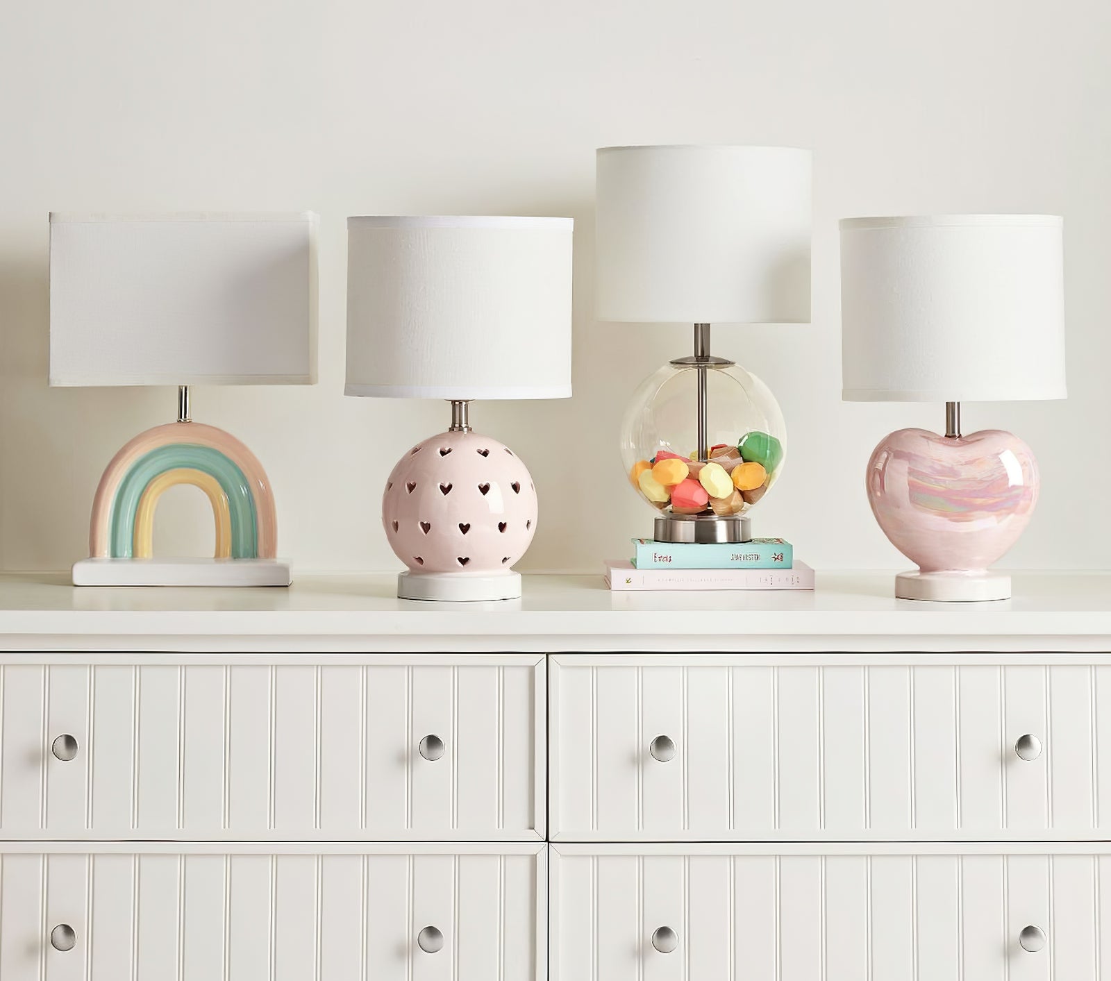 Pearlescent Heart Shape Table Lamp - Cueteks