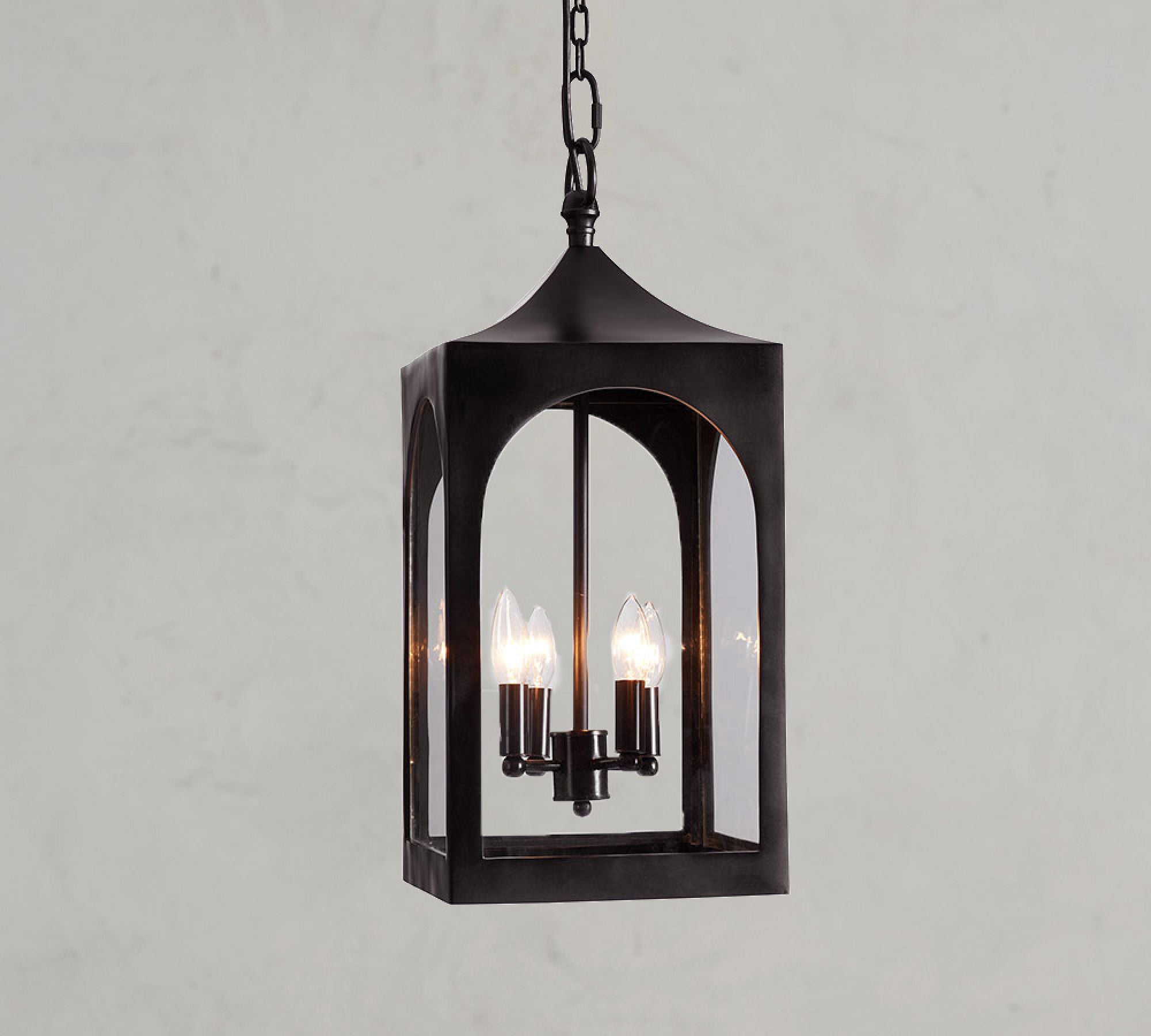 Caleb Vintage-Style Outdoor Lantern Pendant Light - Cueteks