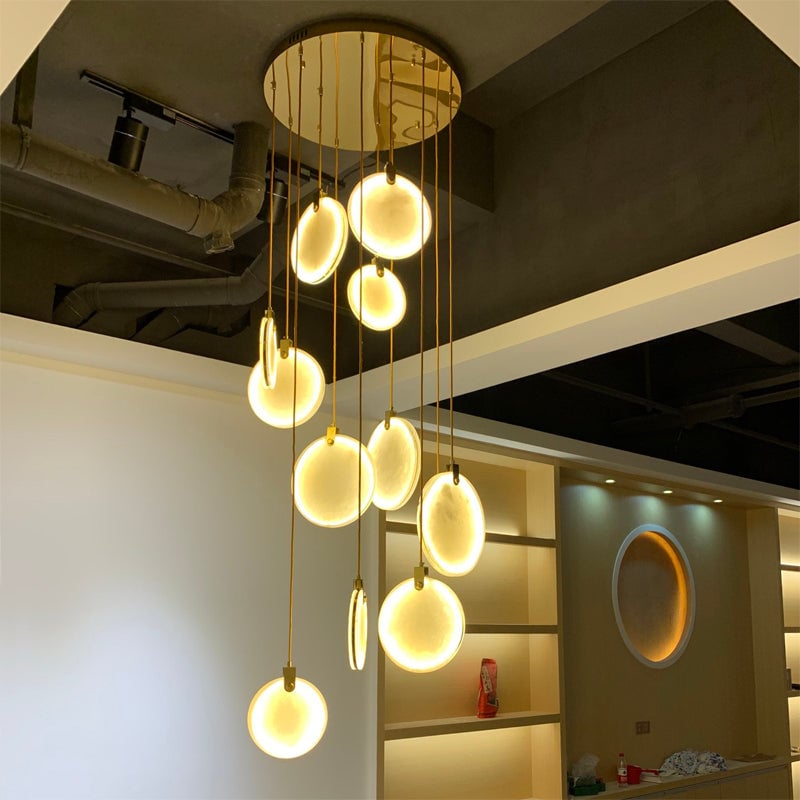 Tiered Alabaster Staircase Chandelier - Cueteks