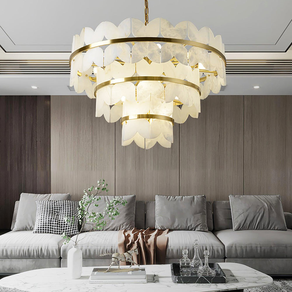Patanga Alabaster Butterfly Chandelier - Cueteks