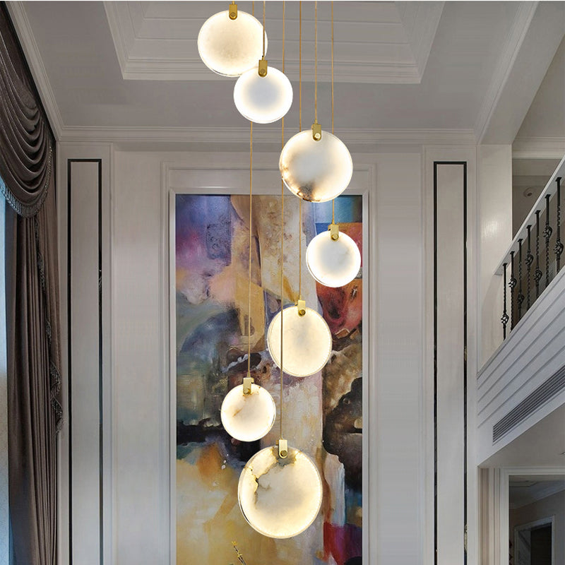 Tiered Alabaster Staircase Chandelier - Cueteks