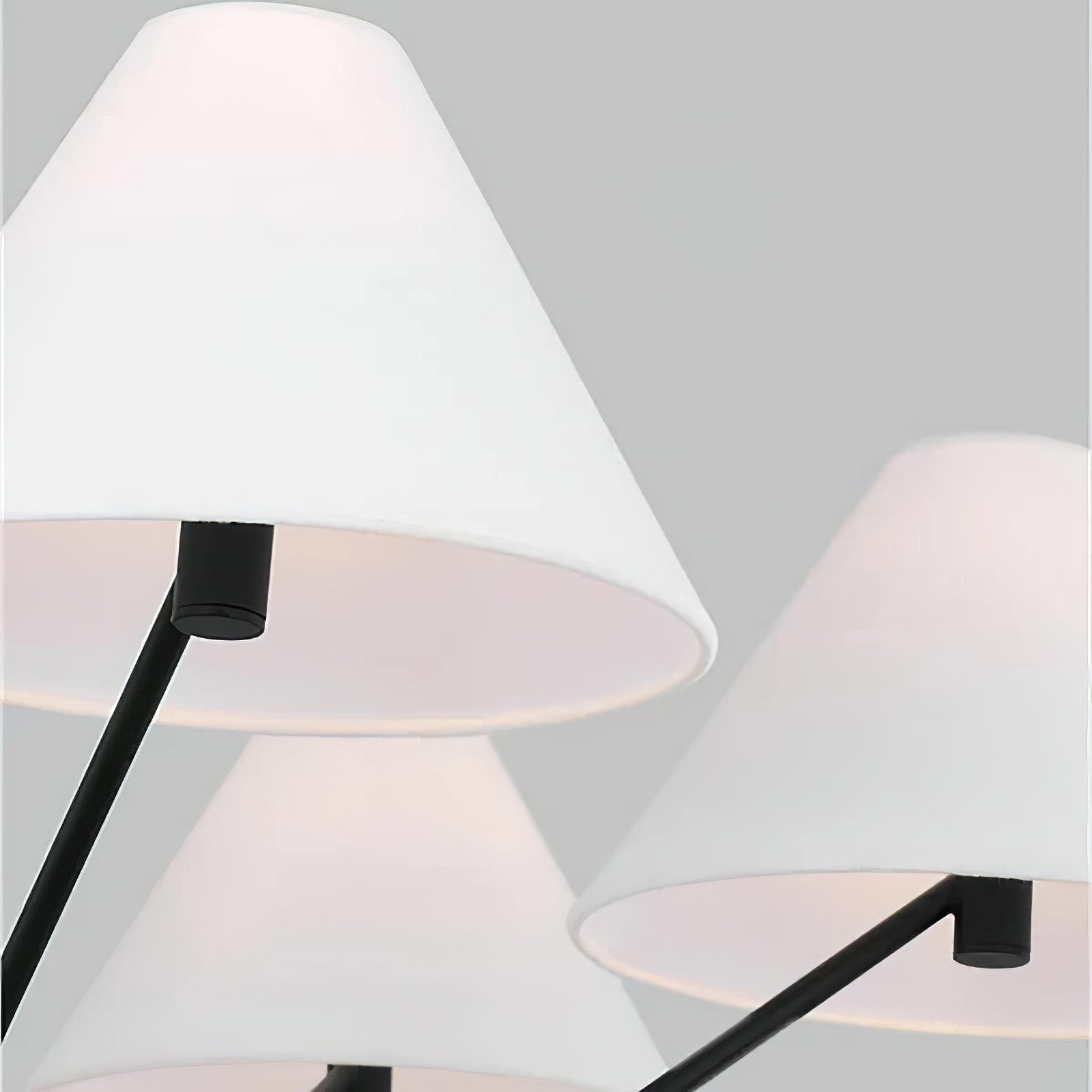 Minimalist Black Fabric Shade Chandelier - Cueteks