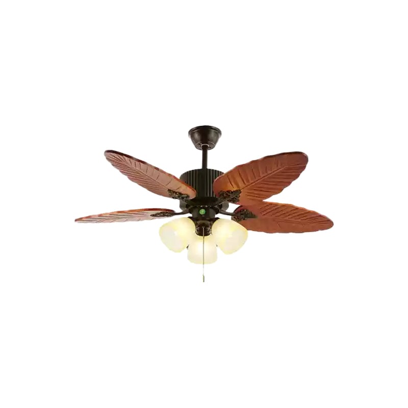 Banana Leaf fan configuration with three light shades