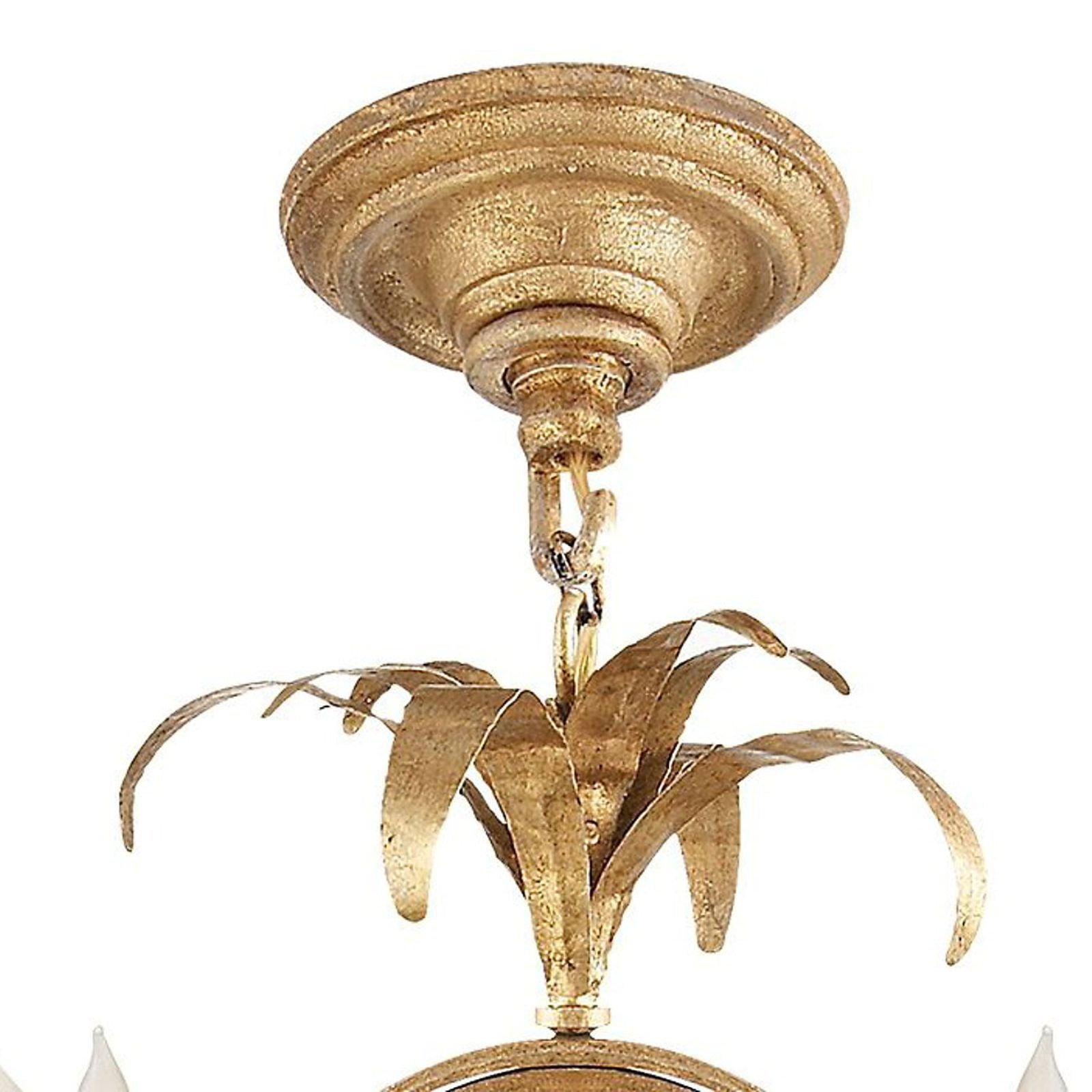 vintage gold leaf Gramercy chandelier - Cueteks