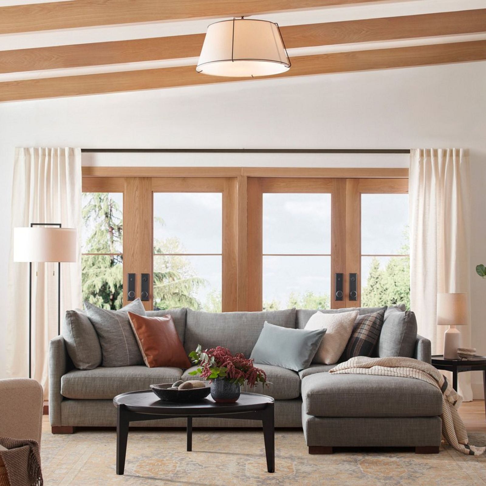 Gold Conical Semi-Flush Lise Ceiling Light - Cueteks