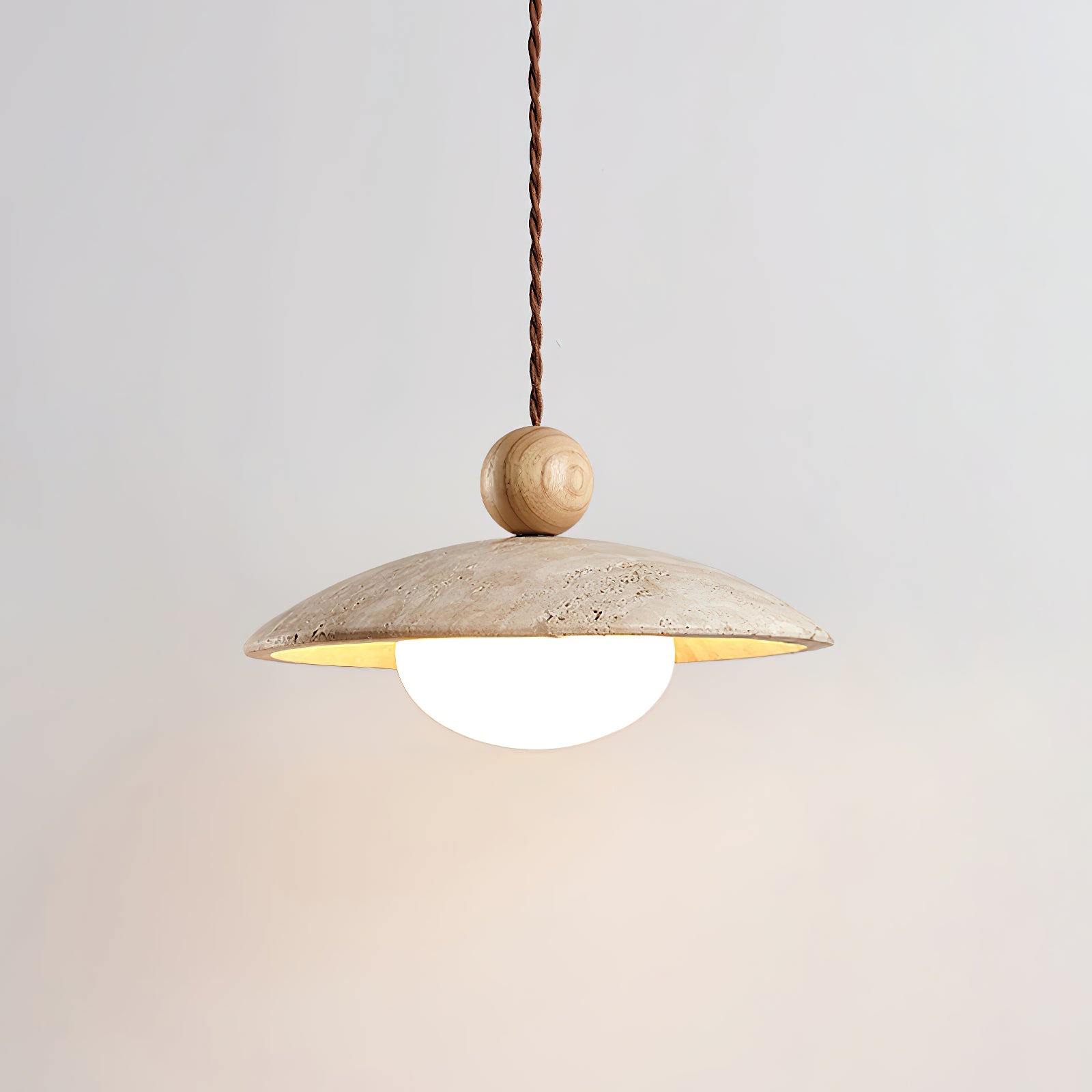 Scandinavian Travertine Disc Pendant Lamp - Cueteks