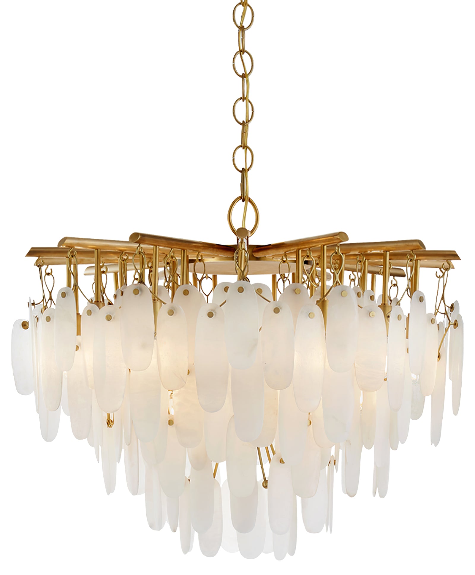 Cora Opulent White Waterfall Chandelier - Cueteks