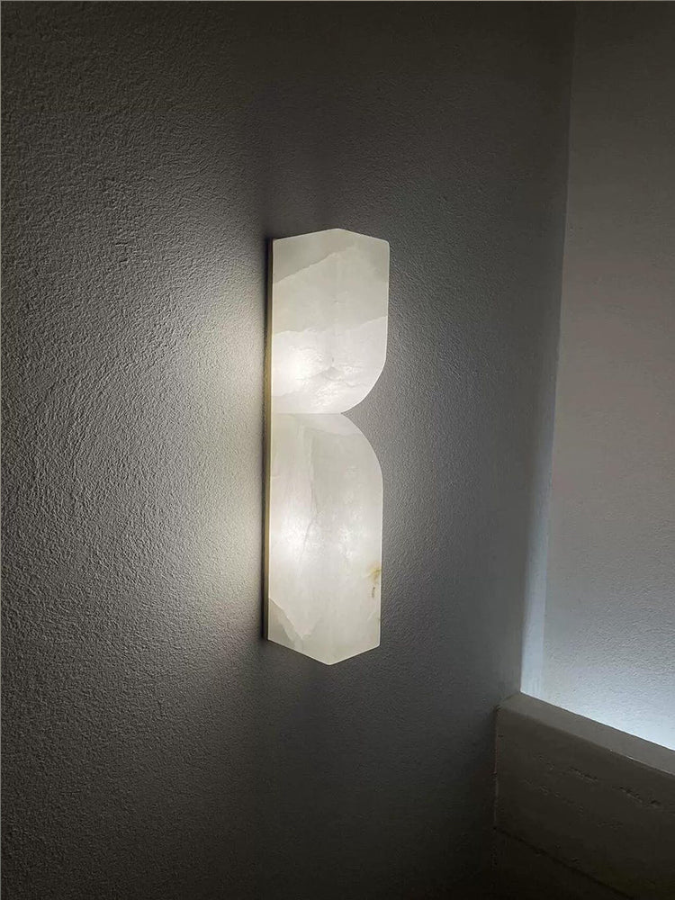 Double Curve Alabaster Wall Light - Cueteks