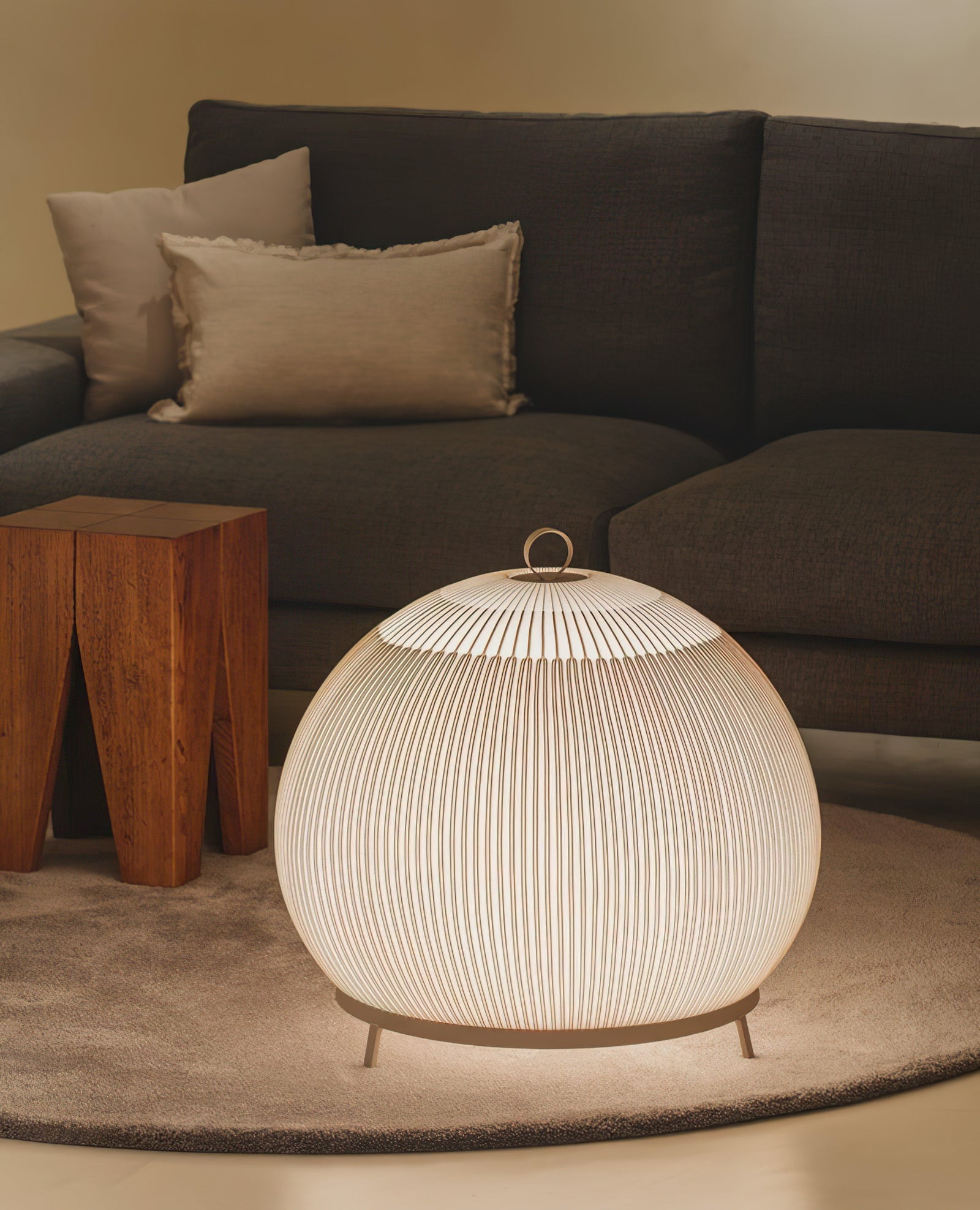 Textured Dome  Lantern Knit Table Lamp - Cueteks