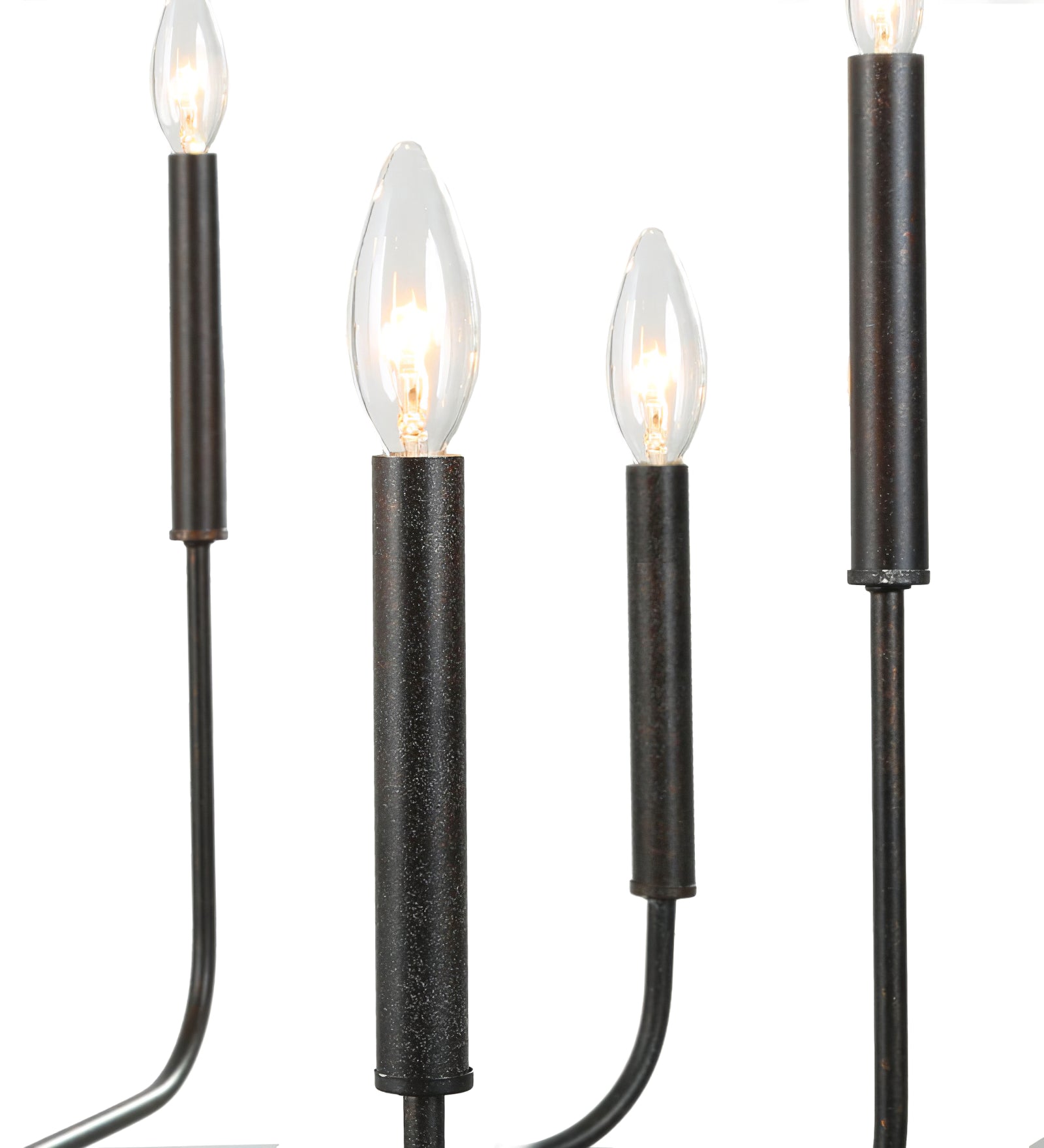 Modern Black Candlestick Chandelier - Cueteks