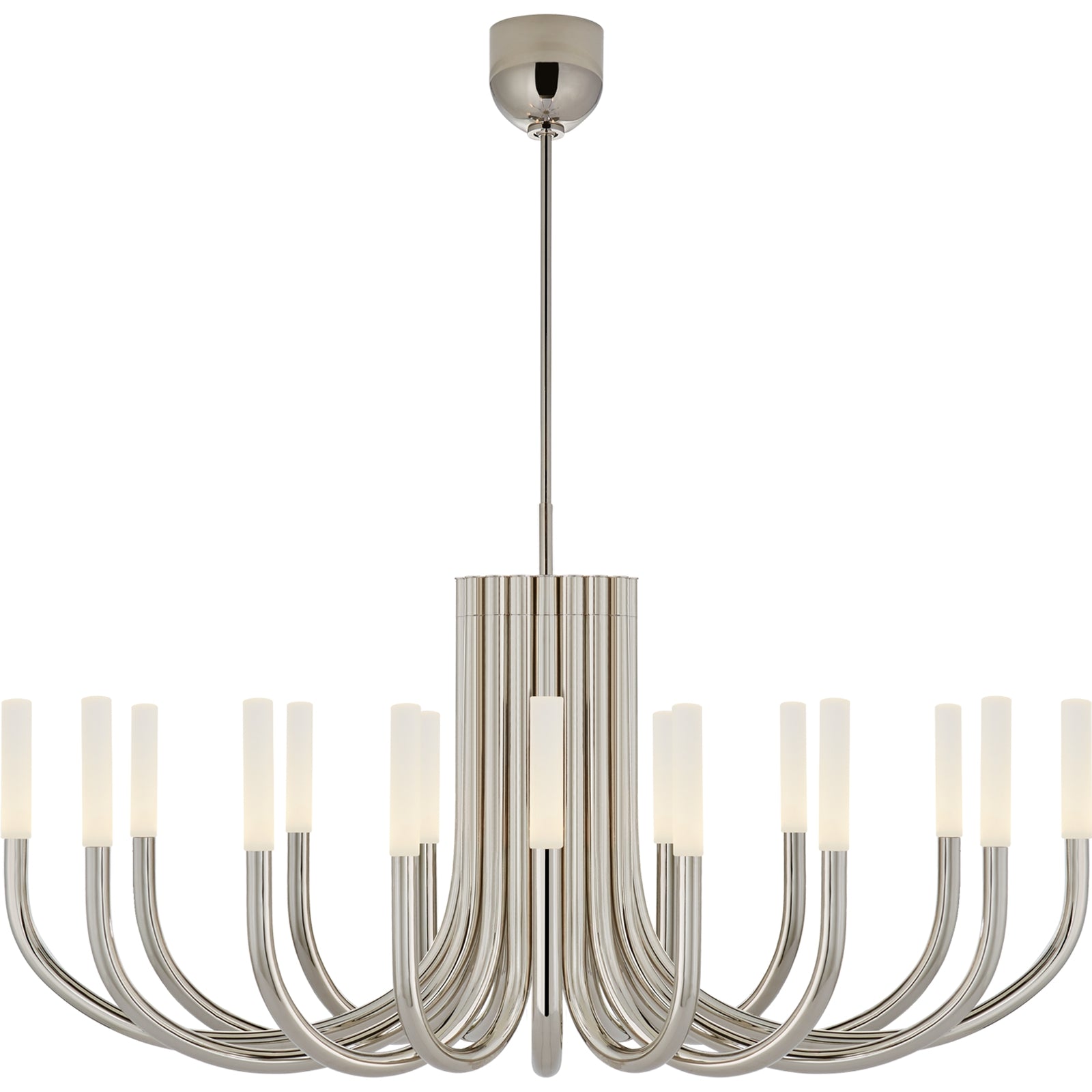 Rousseau Modern Black Linear Candle Chandelier - Cueteks