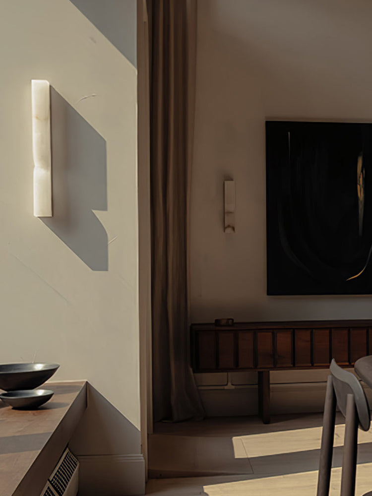 Double Curve Alabaster Wall Light - Cueteks