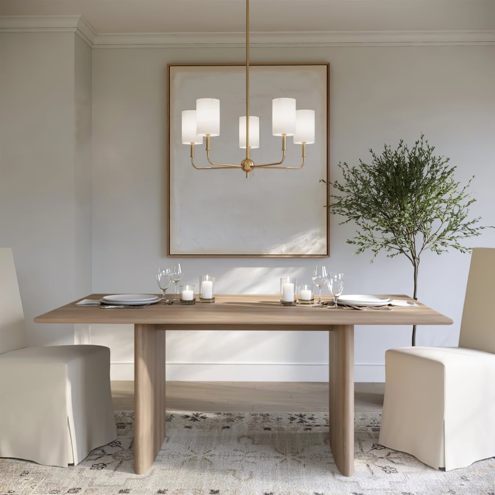 Foxdale Brass Chandelier - Cueteks