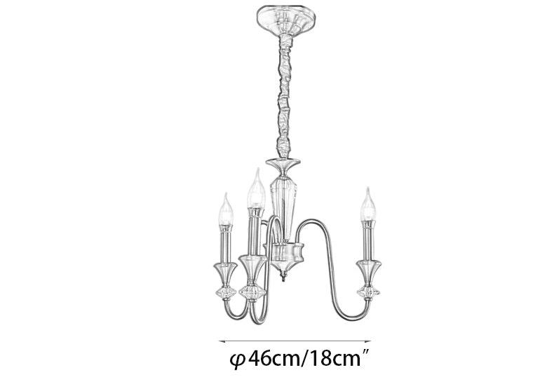 Vintage Iron Scroll Chandelier - Cueteks