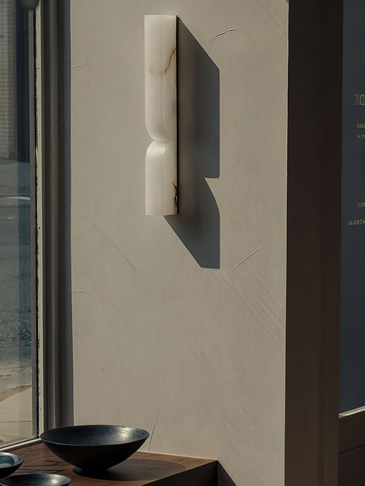 Double Curve Alabaster Wall Light - Cueteks