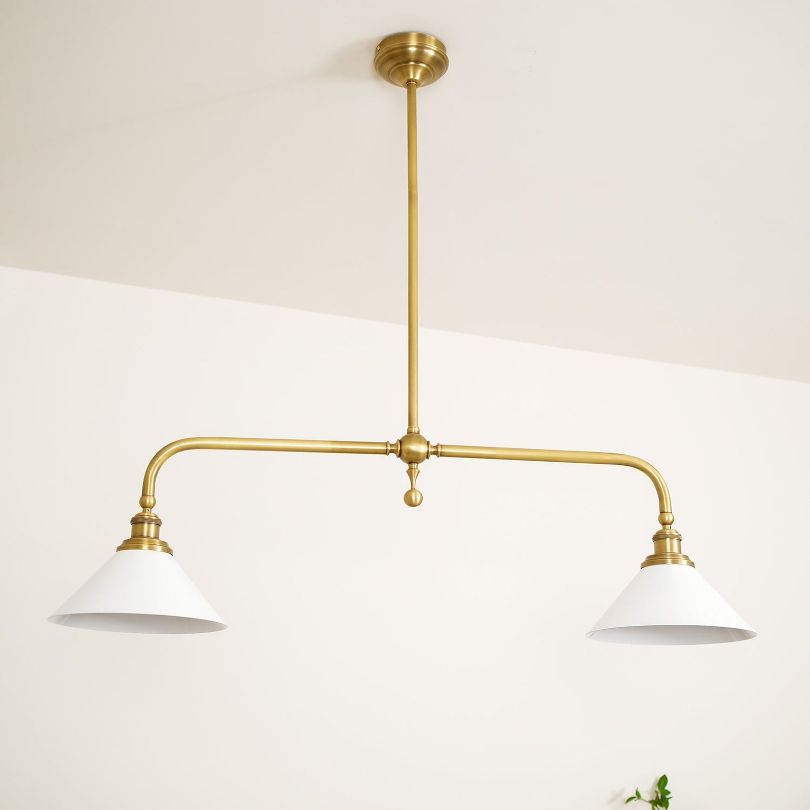 Vintage brass double chandelier - Cueteks