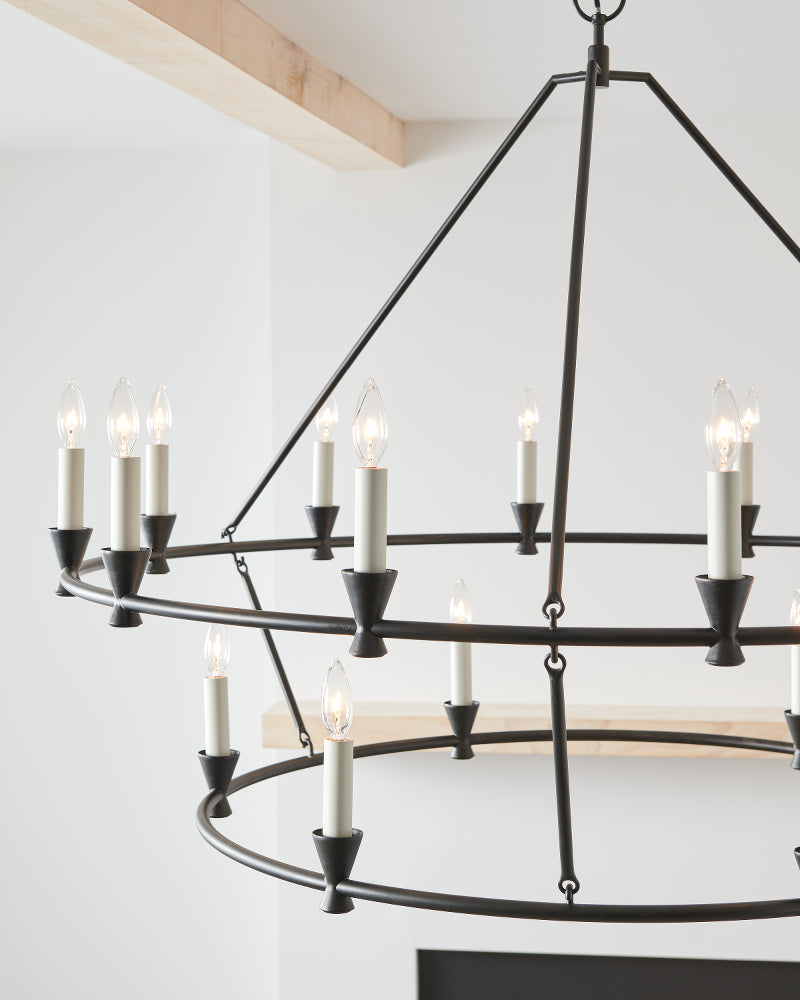 Minimalist Circular Keystone Chandelier - Cueteks