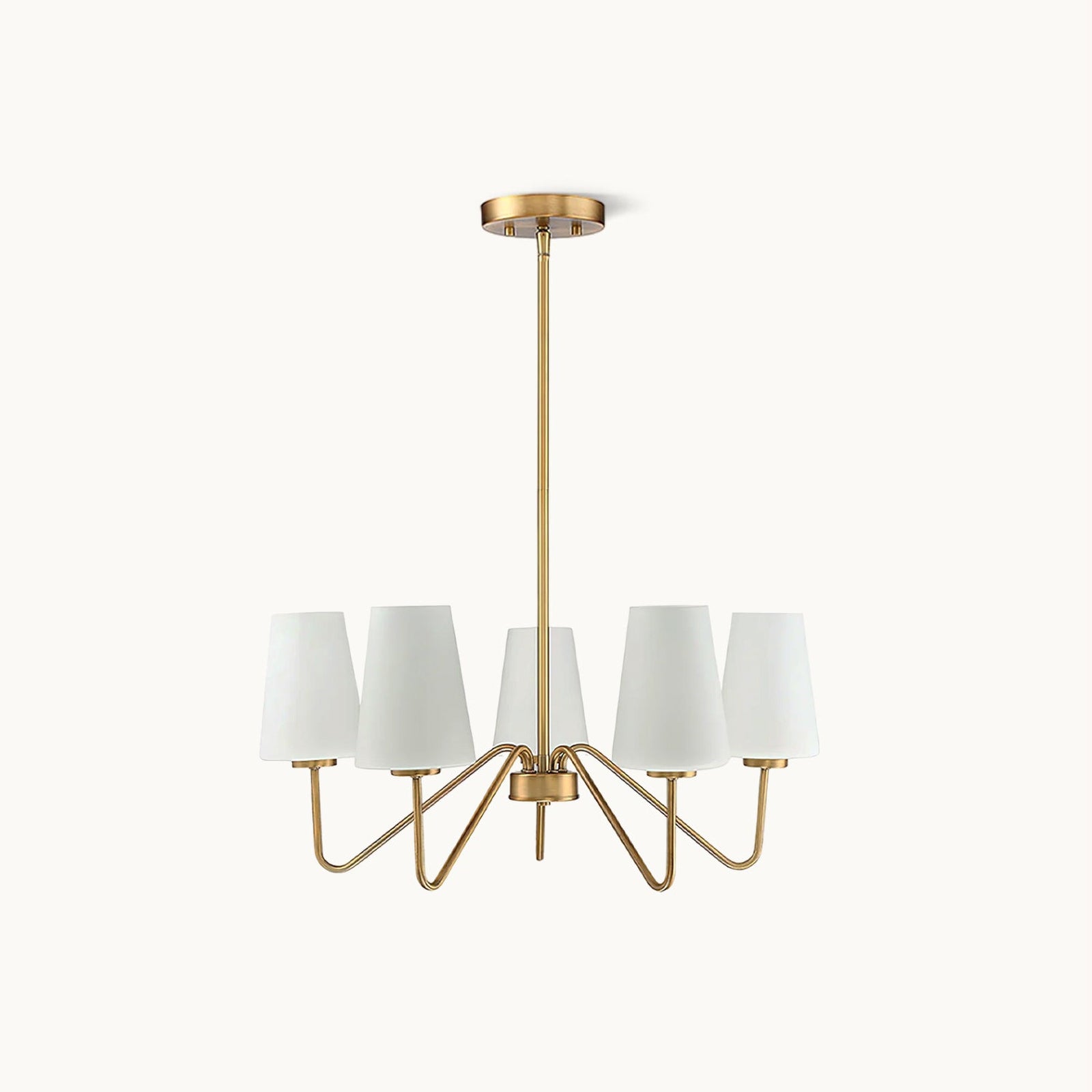 Simple brass five-head chandelier - Cueteks