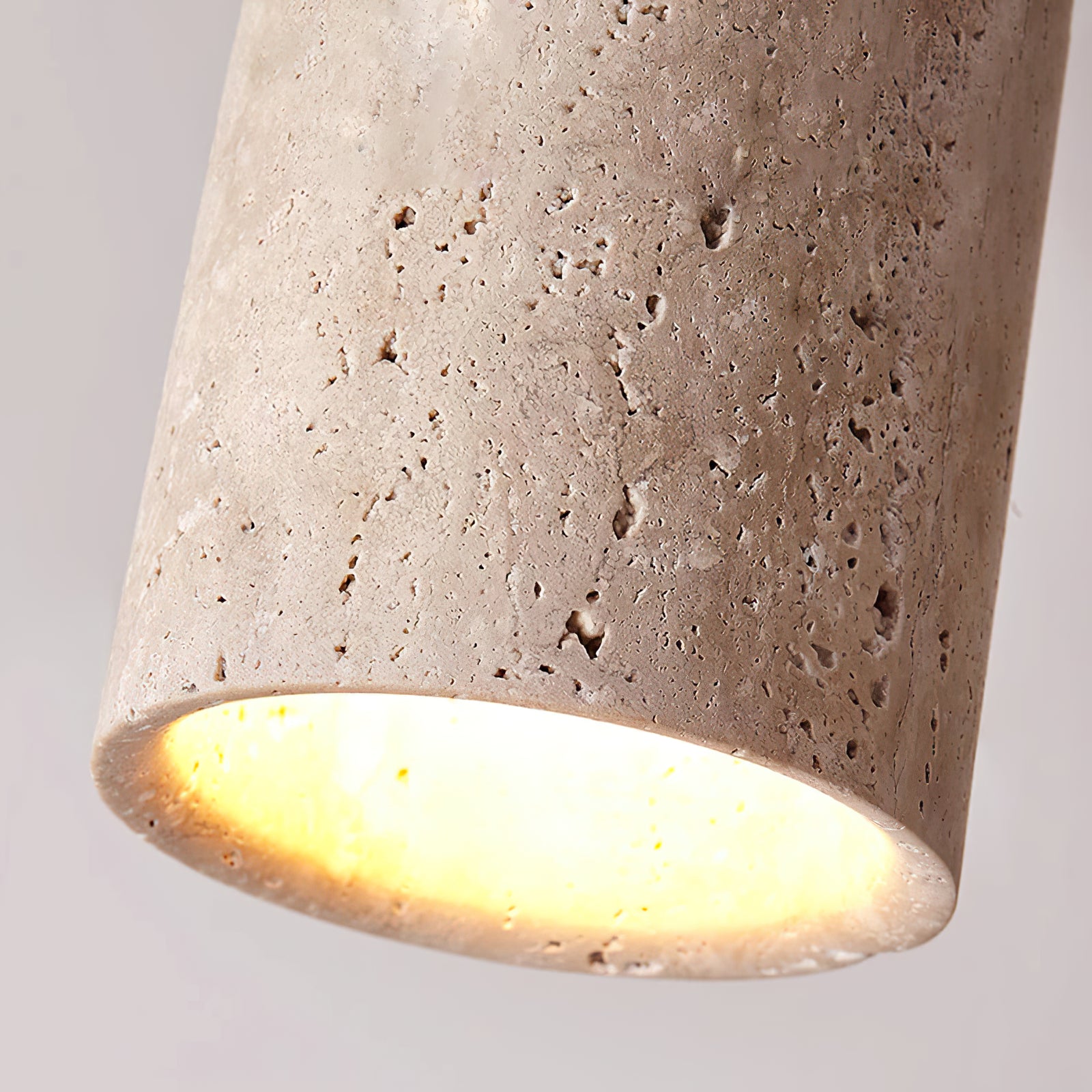 Wood and Stone Modern Flush Mount Light - Cueteks