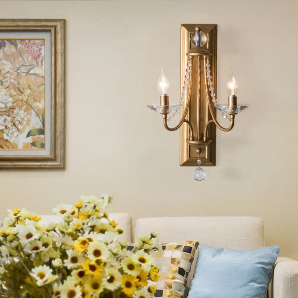 French Country Wood Backplate Wall Lamp - Cueteks