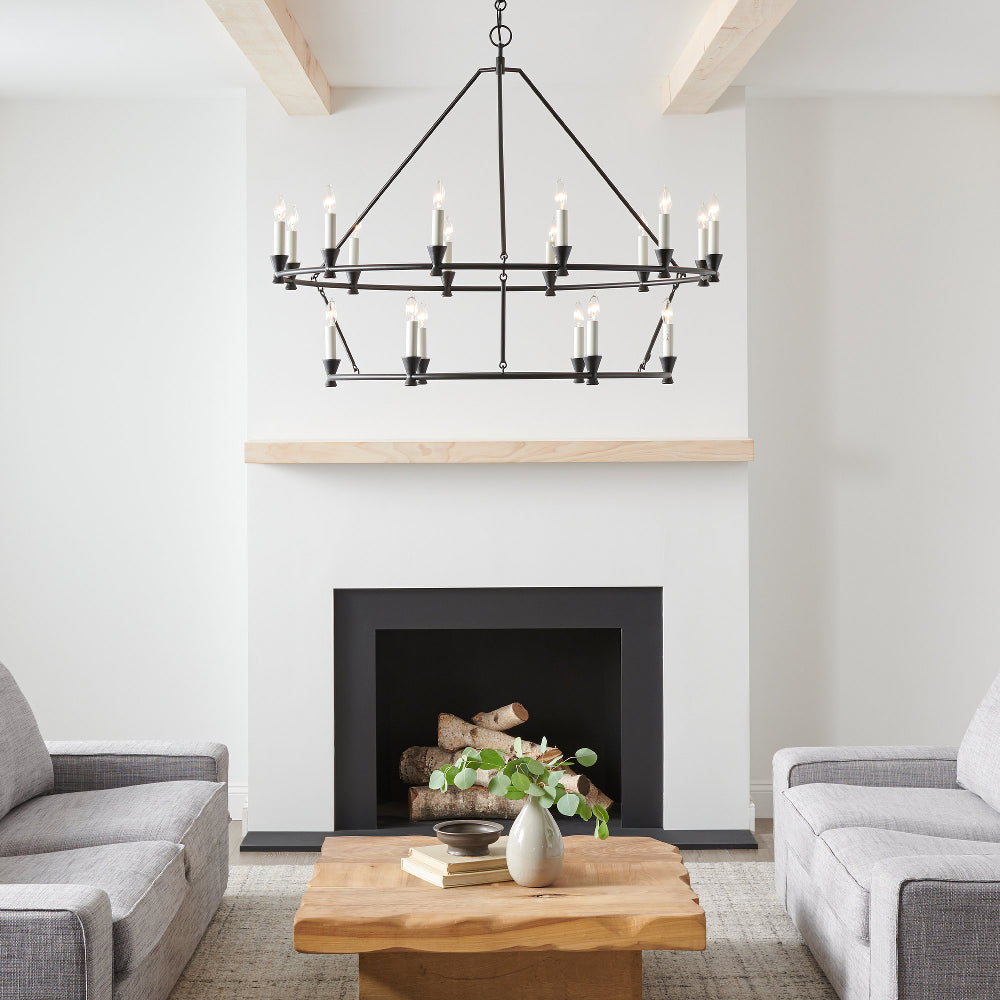 Minimalist Circular Keystone Chandelier - Cueteks