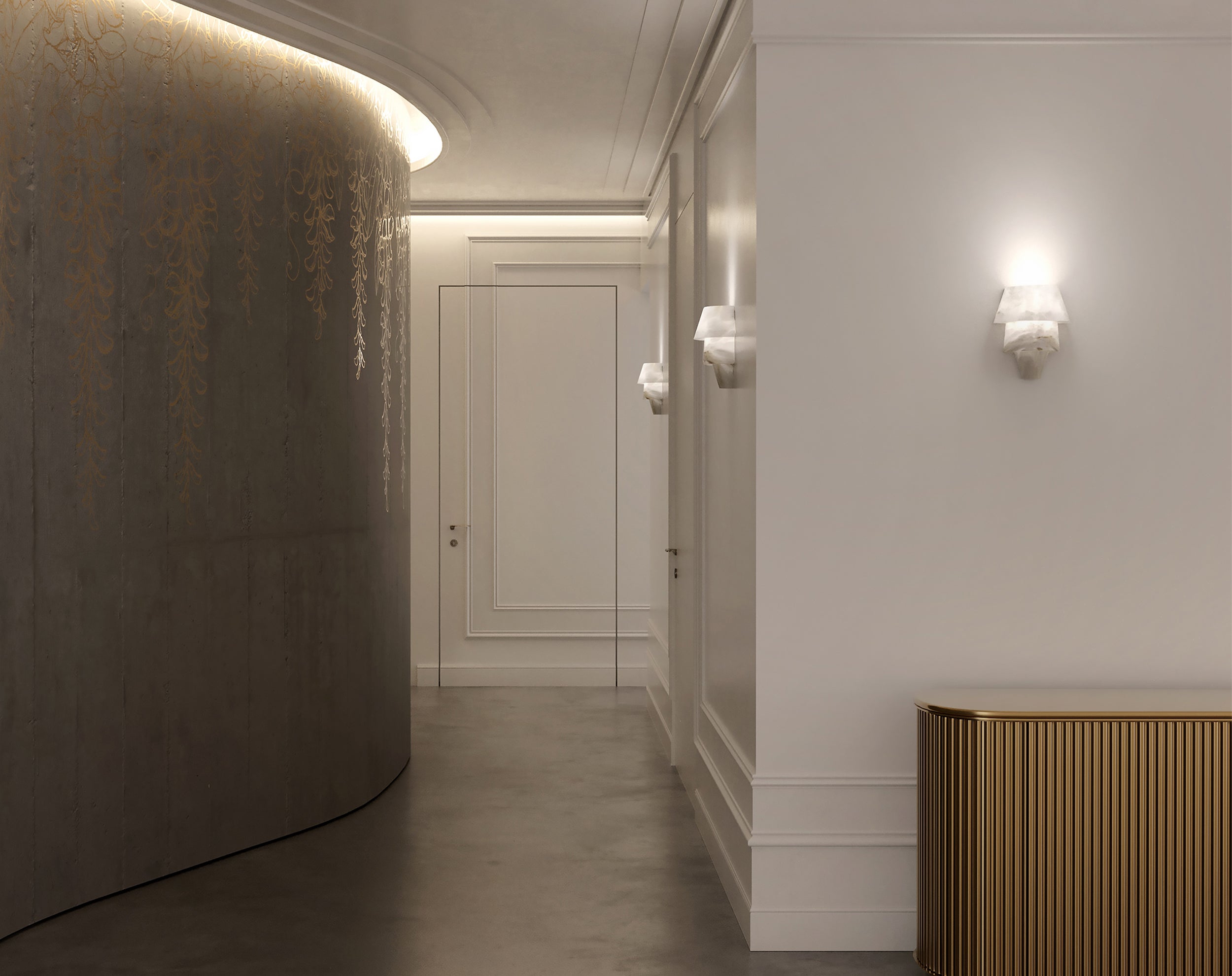 Geometric Alabaster Wall Lamp - Cueteks