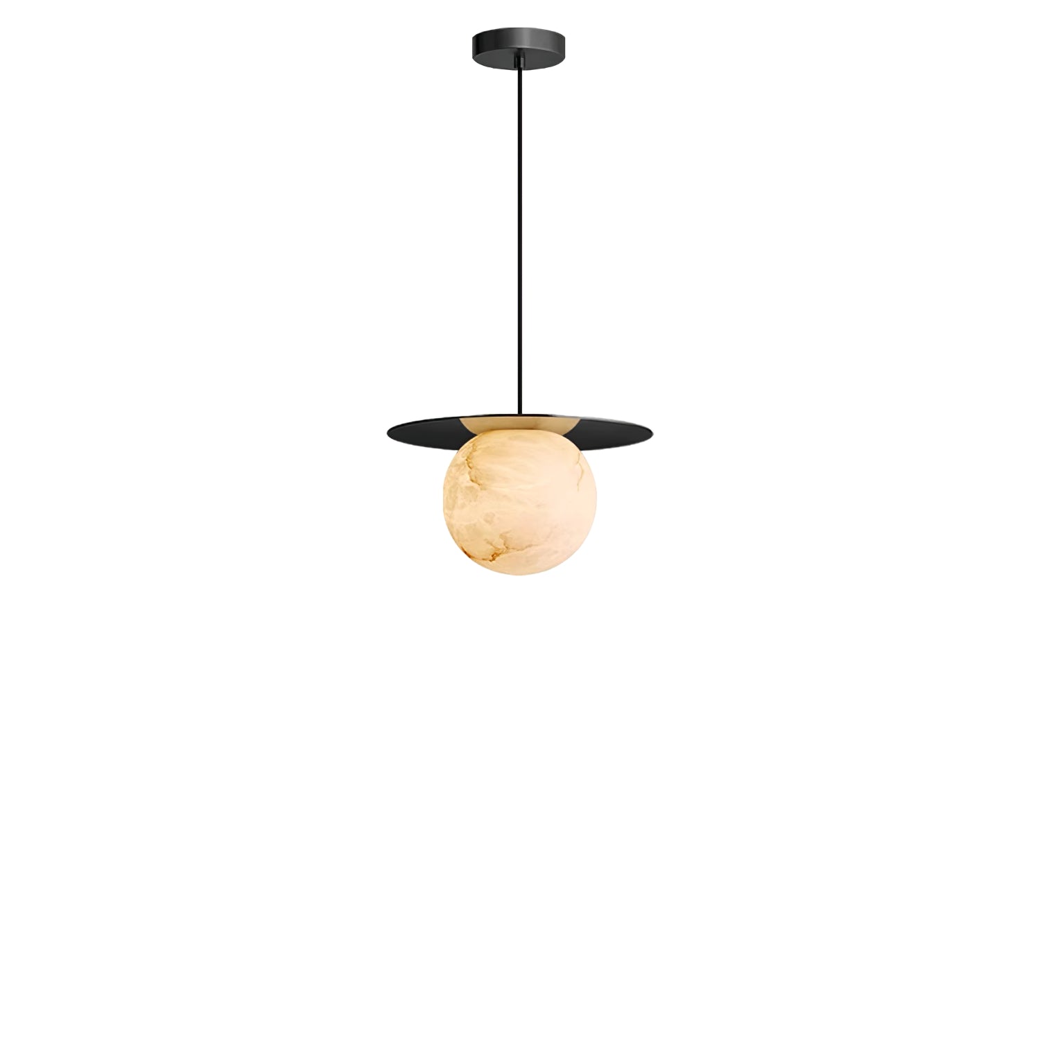 Disc Alabaster Pendant Light - Cueteks