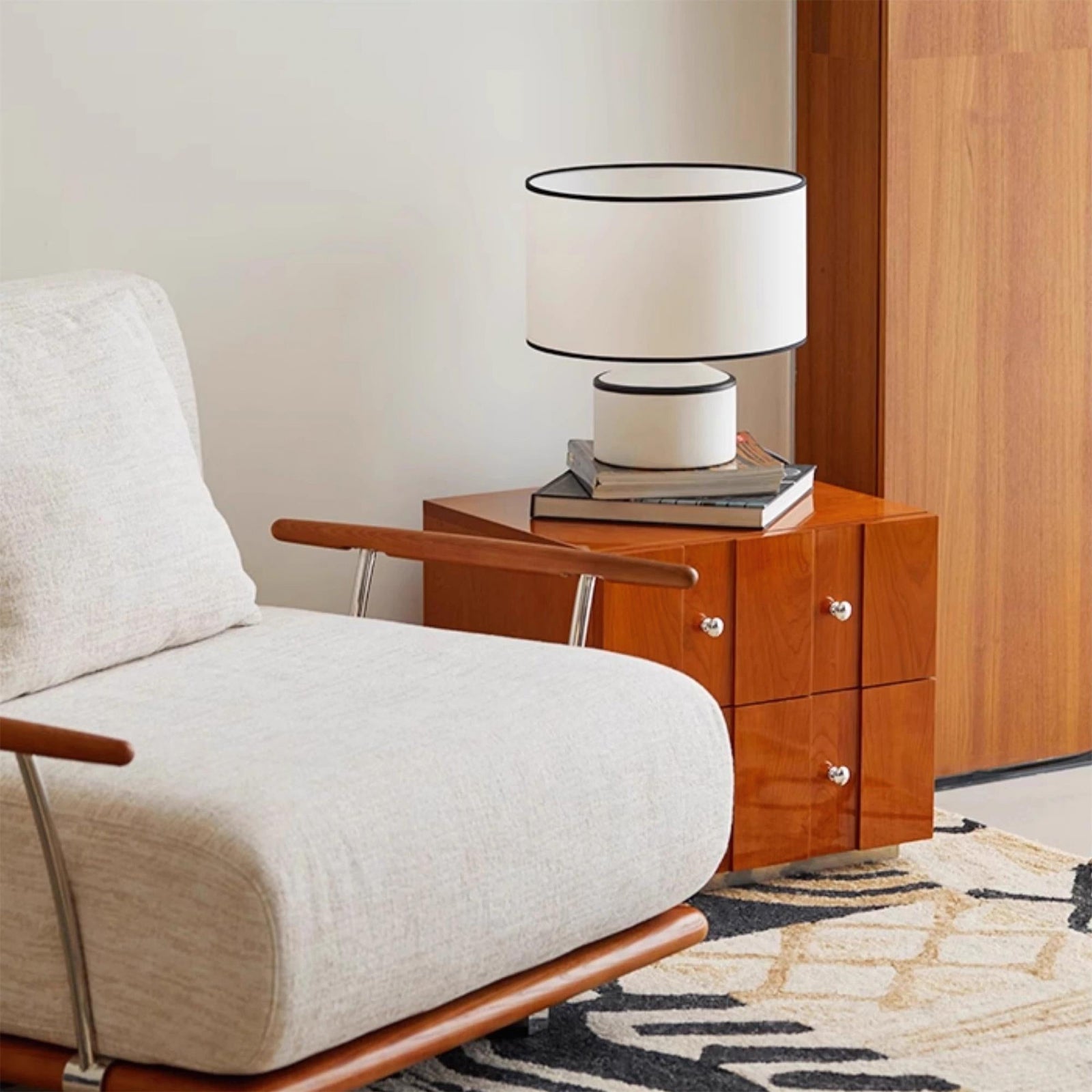 Cyls Minimalist Drum Shade Table Lamp - Cueteks