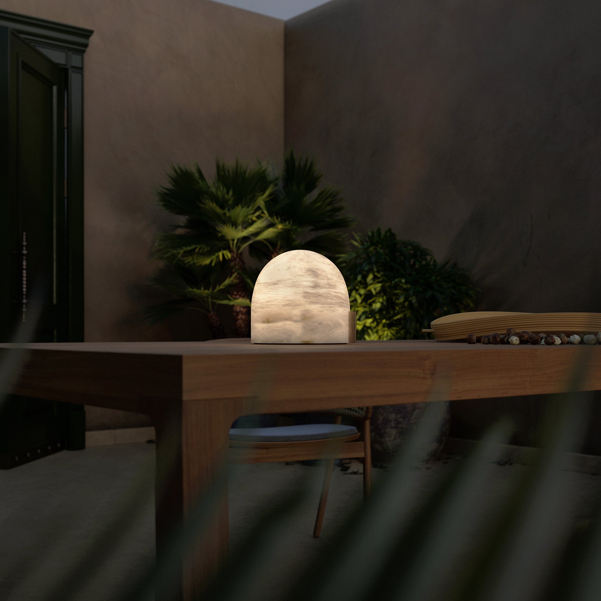 Handmade Alabaster Table Lamp - Cueteks
