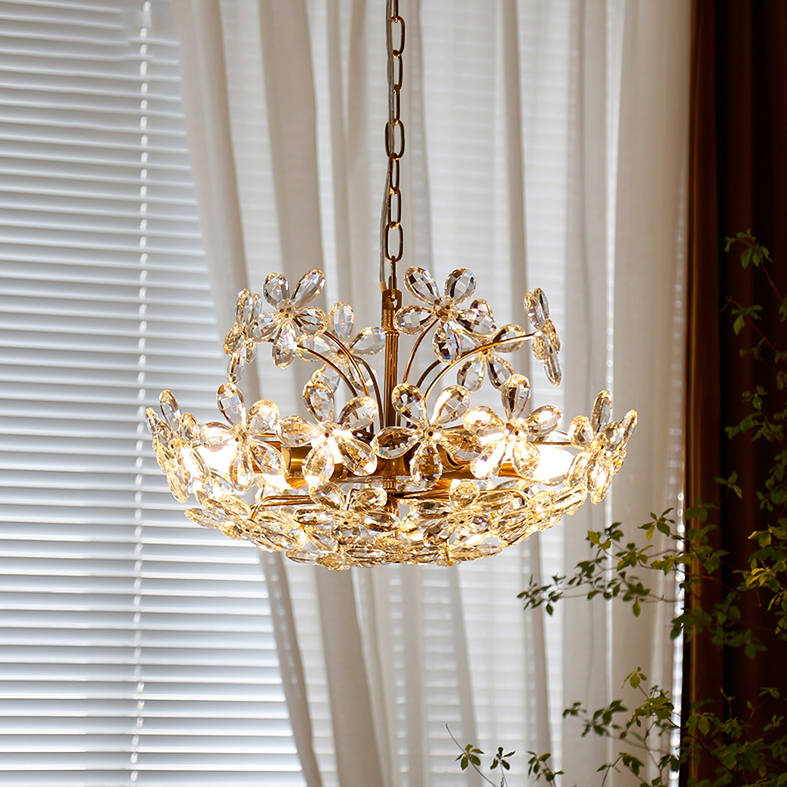 Blossom Crystal Flower Chandelier - Cueteks