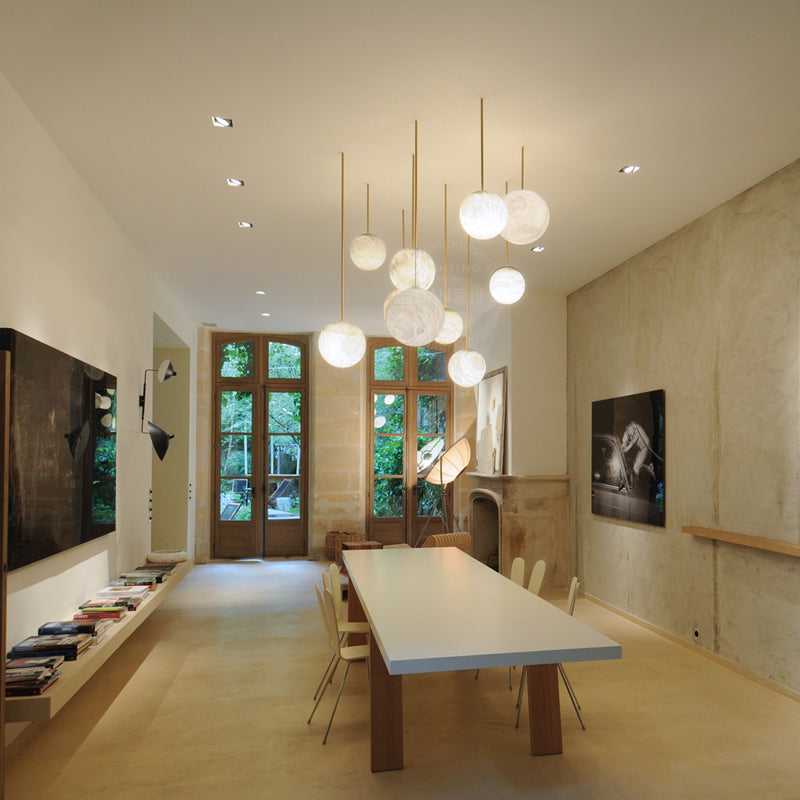Luxury Multi-Globe Alabaster Pendant Light - Cueteks