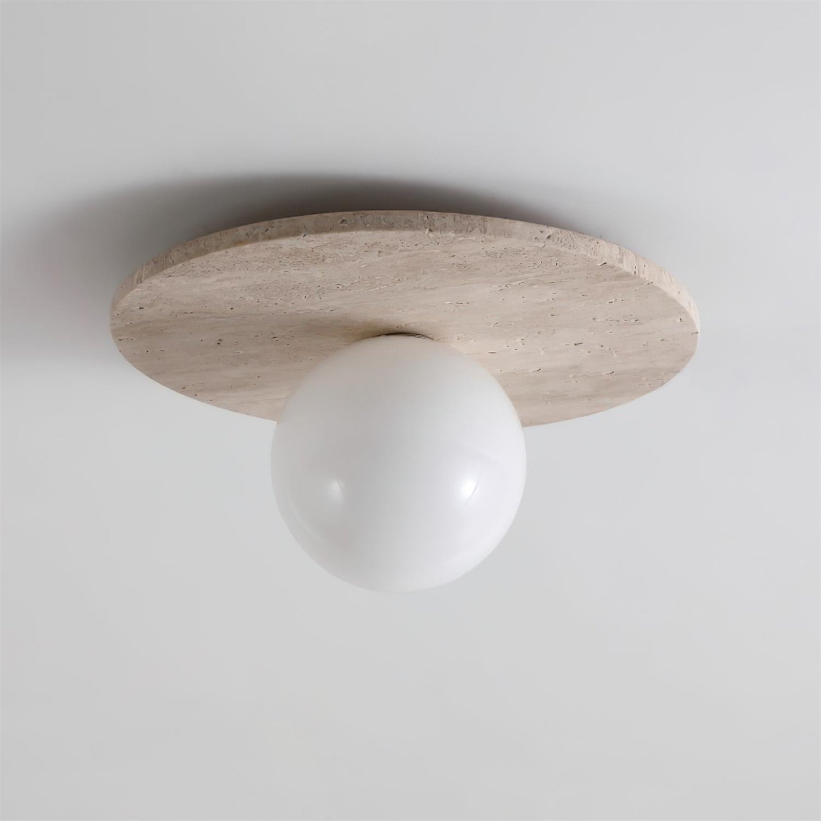 Minimalist Stone Disc Ceiling Light - Cueteks