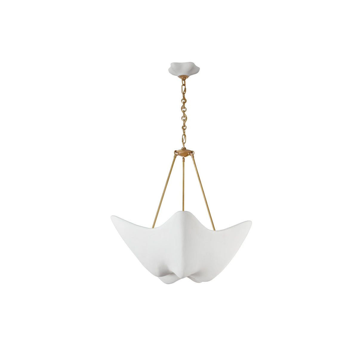 Antique Brass Cosima Medium finish with white bowl