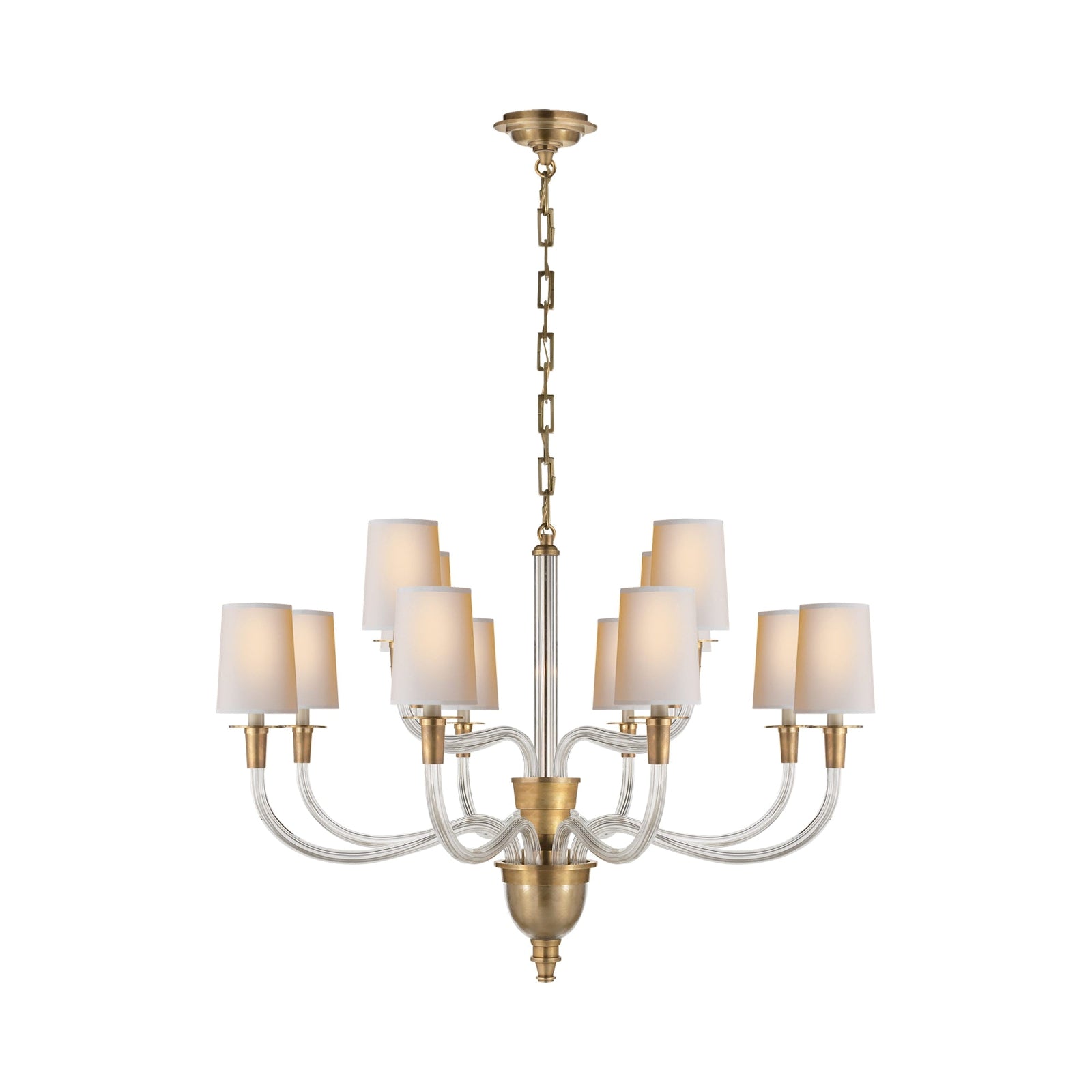 Vivian Modern Nickel Multi-Arm Chandelier - Cueteks