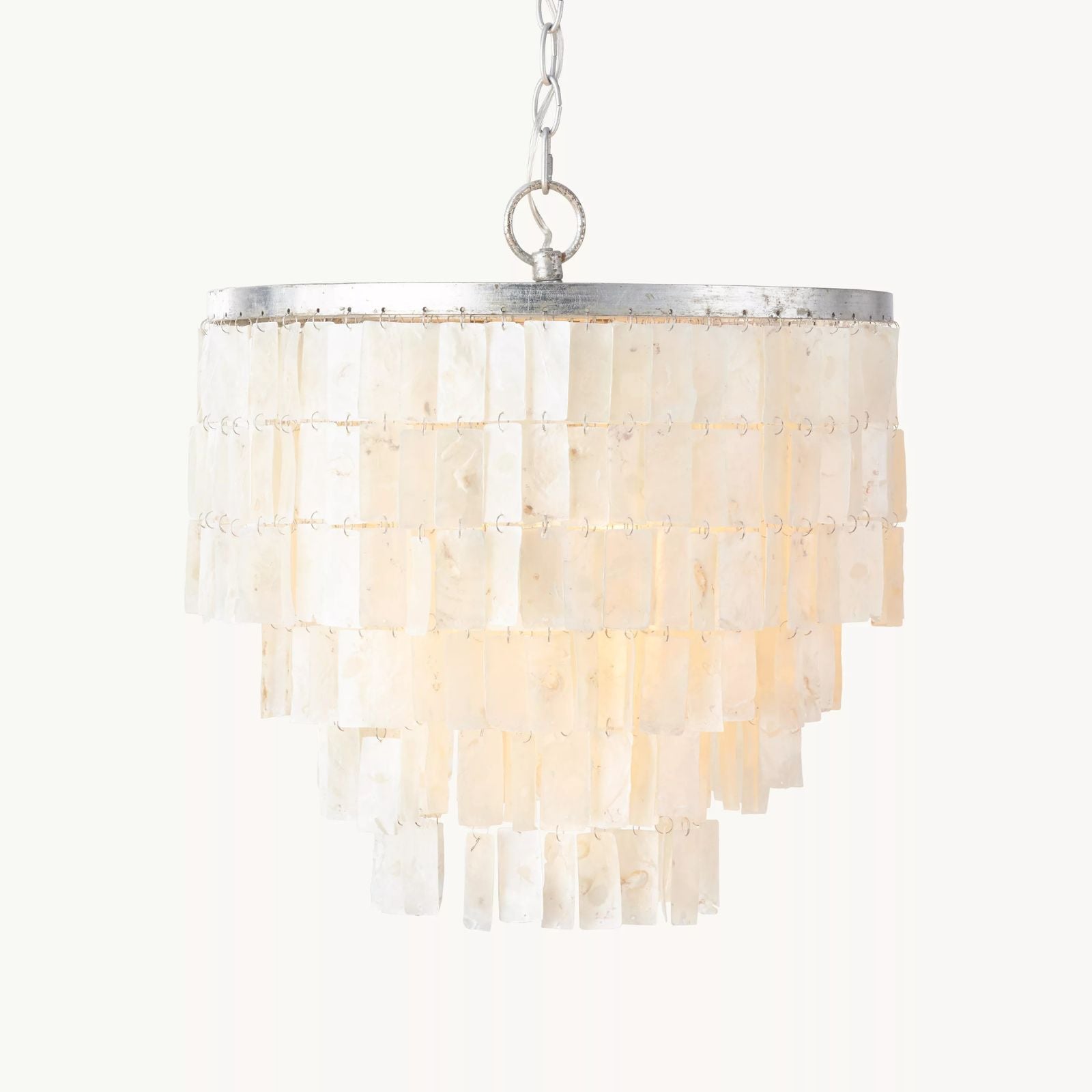 Tiered Capiz Skye Chandelier - Cueteks