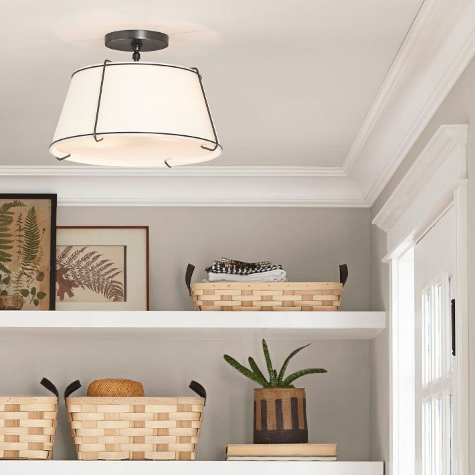 Gold Conical Semi-Flush Lise Ceiling Light - Cueteks