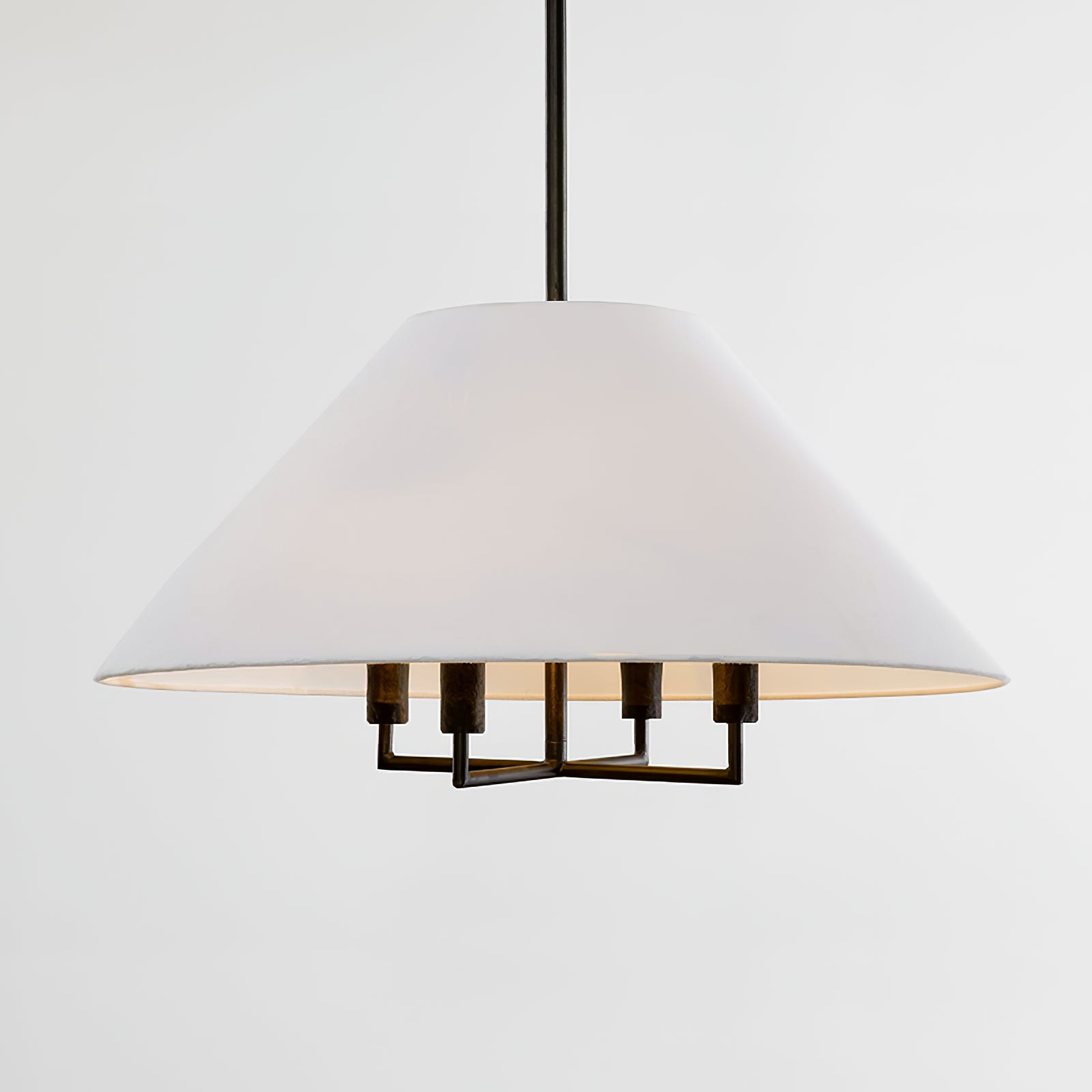 Modern Farmhouse Conical Fabric Chandelier - Cueteks